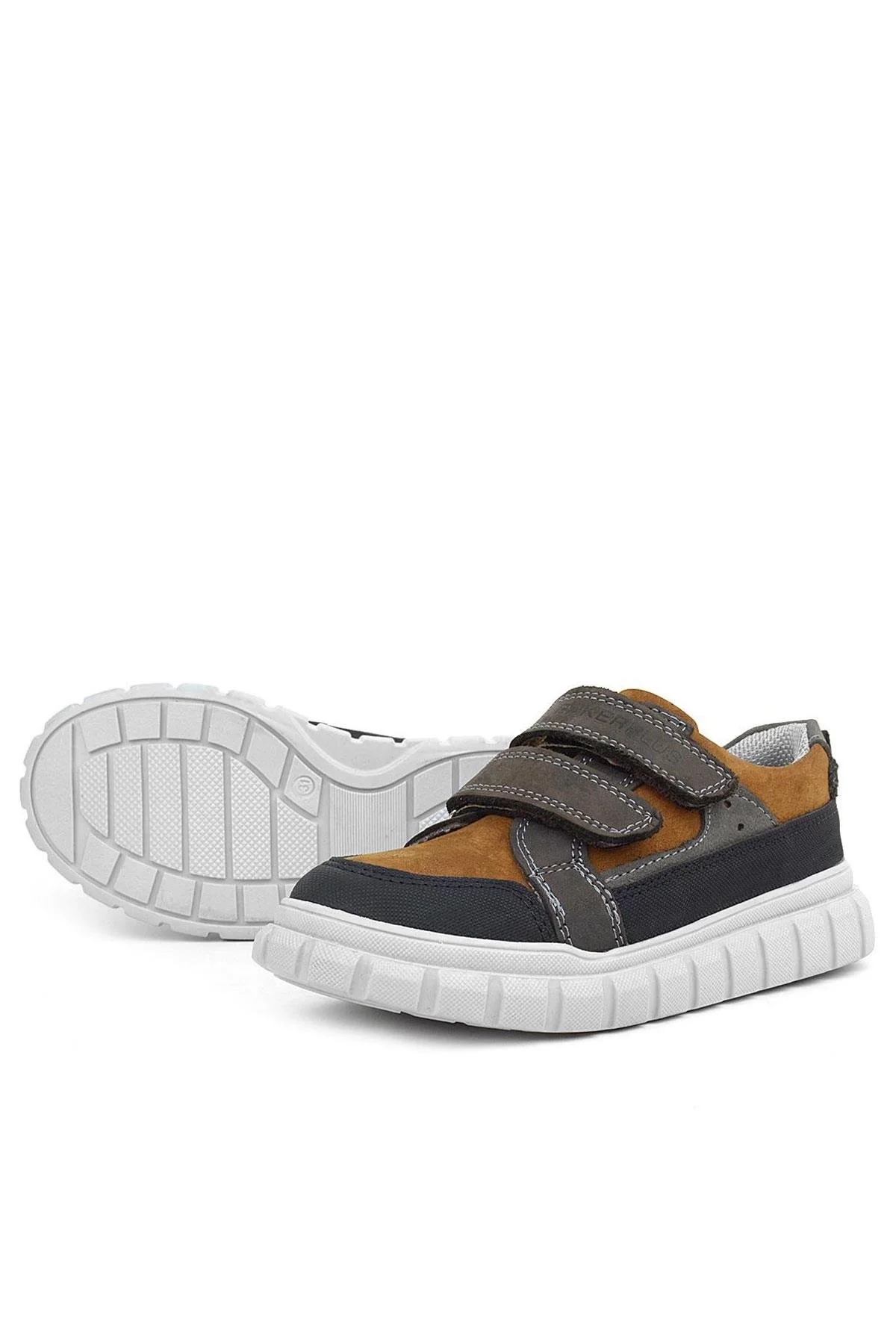 Rakerplus Hakiki Deri Taba Cırtlı Çocuk Günlük Spor Okul Ayakkabı