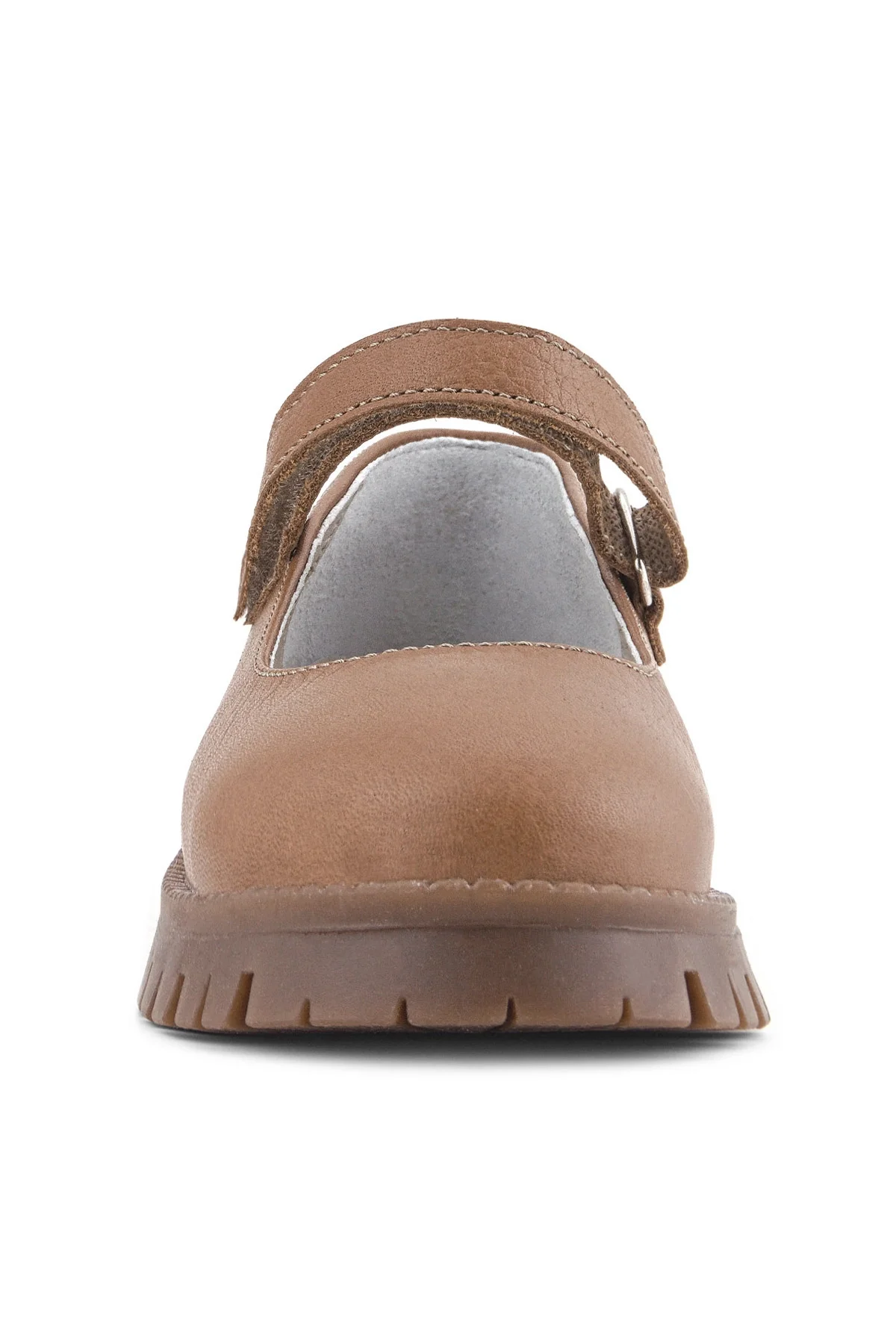 Rakerplus Hakiki Deri Taba Cırtlı Kalın Tabanlı Kız Çocuk Okul Ayakkabısı