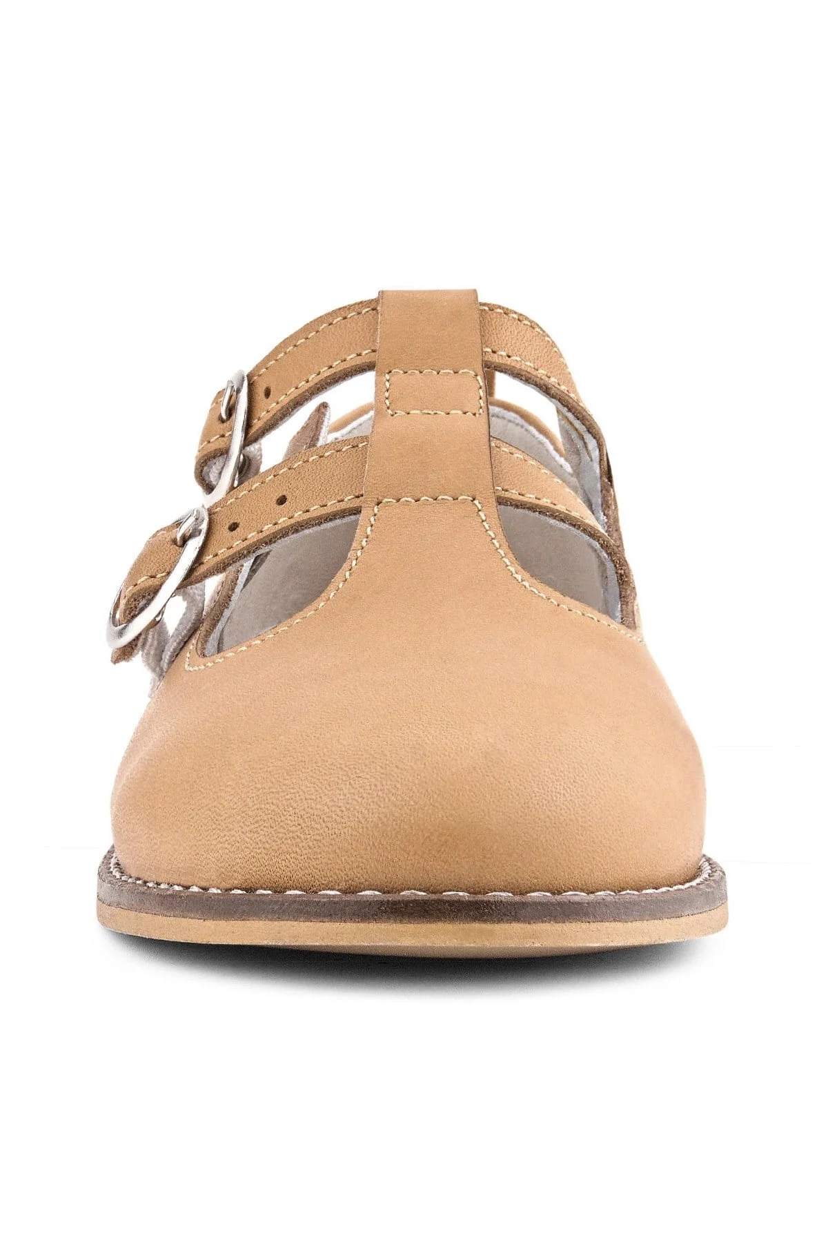 Rakerplus Hakiki Deri Taba Tokalı Kız Çocuk T-Bar Babet Ayakkabı