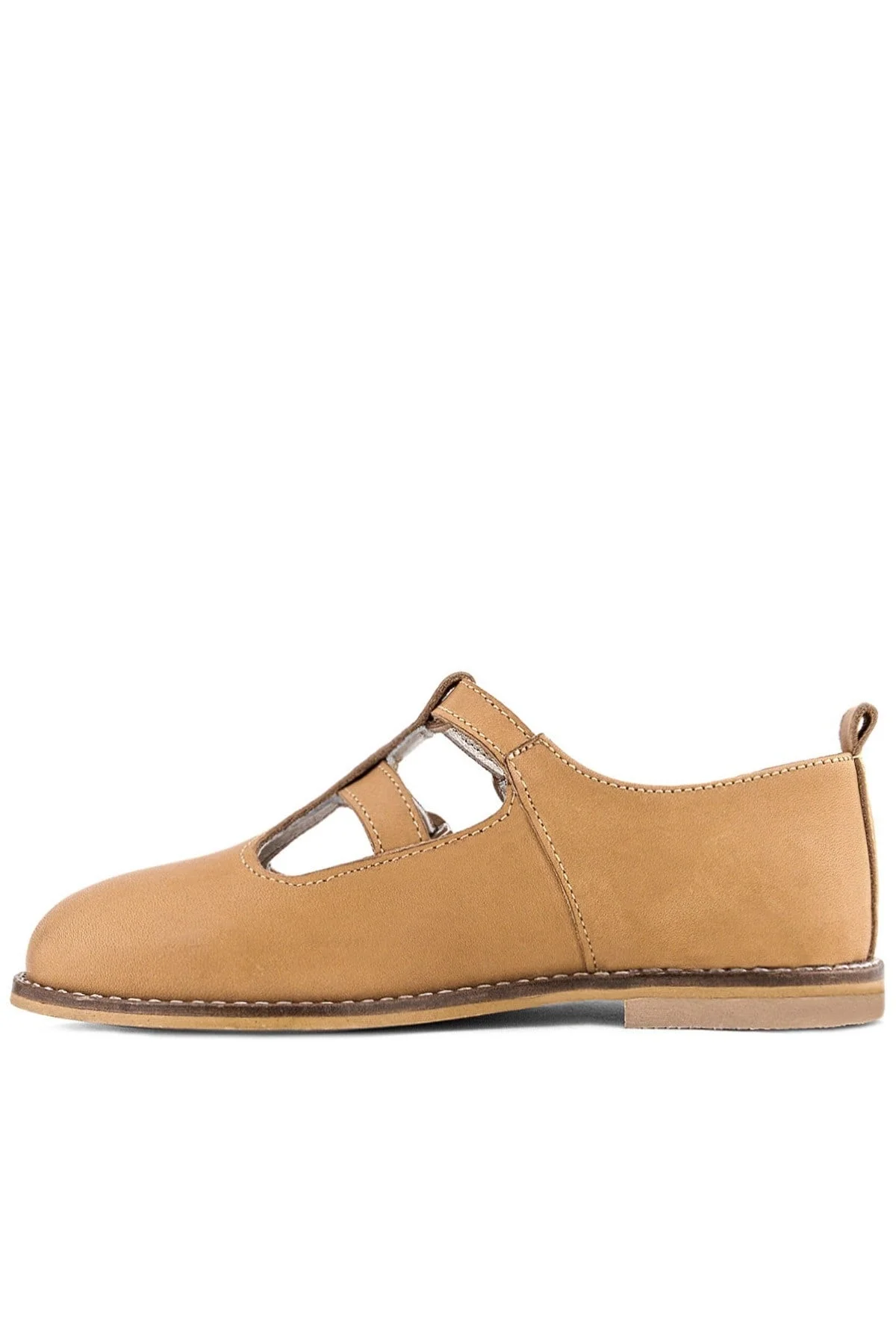 Rakerplus Hakiki Deri Taba Tokalı Kız Çocuk T-Bar Babet Ayakkabı