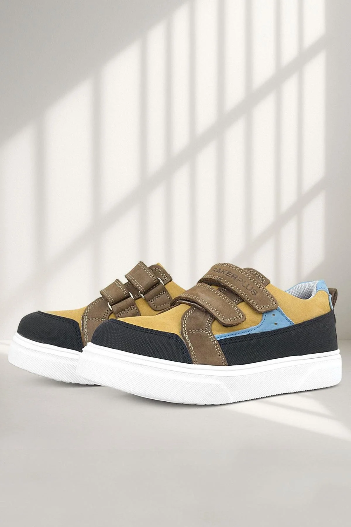 Rakerplus Hakiki Deri Taba Yüksek Taban Cırtlı Çocuk Günlük Spor Ayakkabı