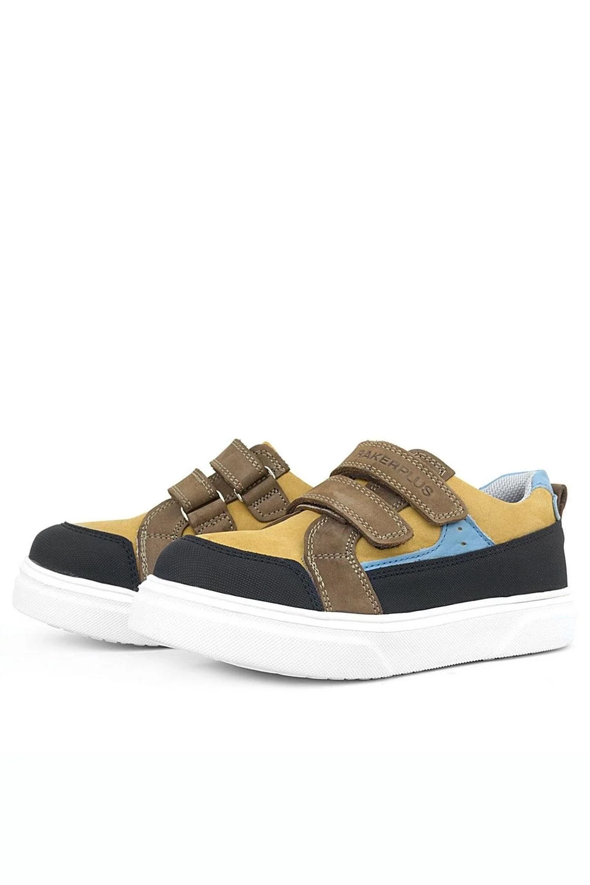 Rakerplus Hakiki Deri Taba Yüksek Taban Cırtlı Çocuk Günlük Spor Ayakkabı