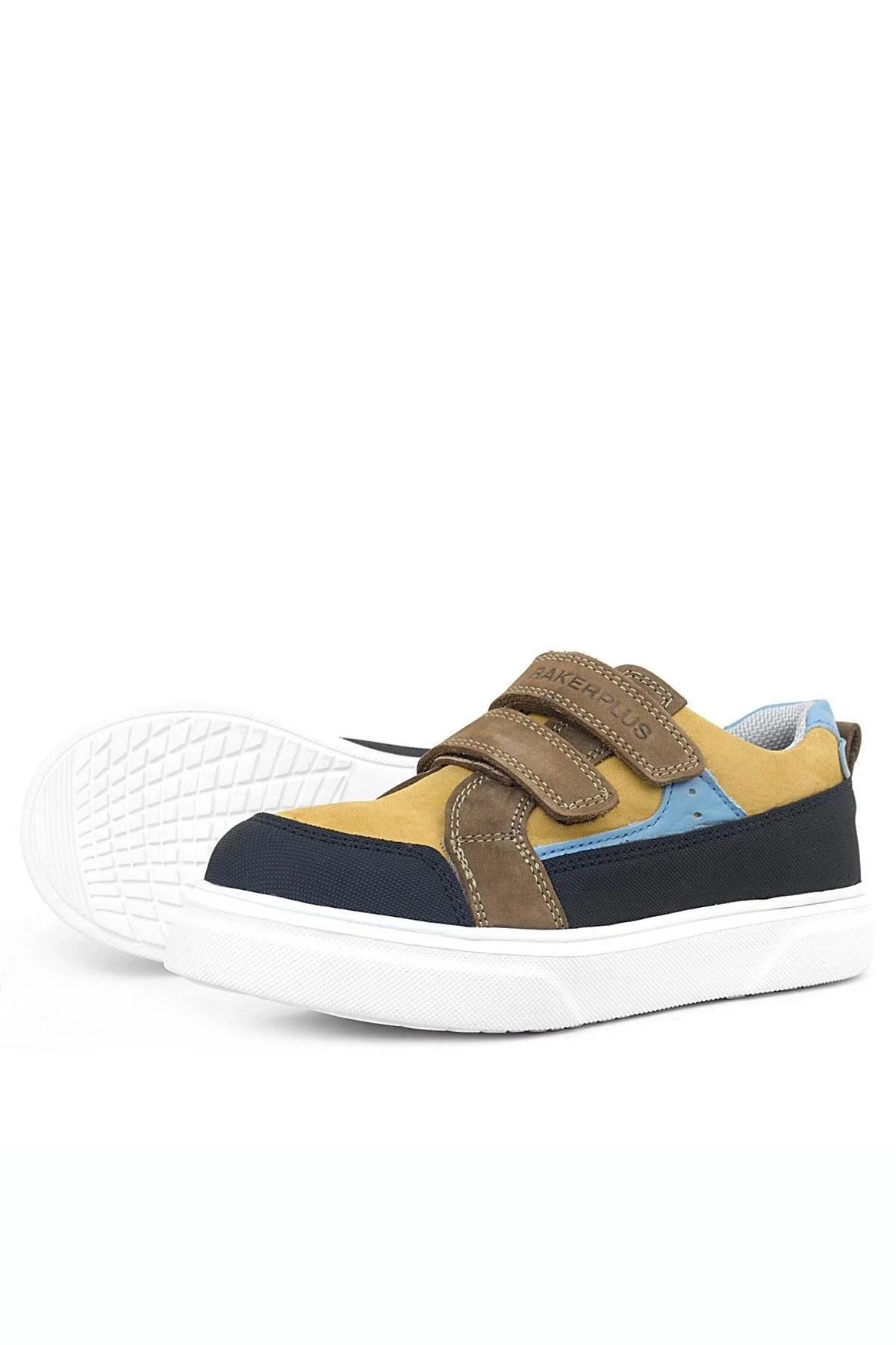 Rakerplus Hakiki Deri Taba Yüksek Taban Cırtlı Çocuk Günlük Spor Ayakkabı