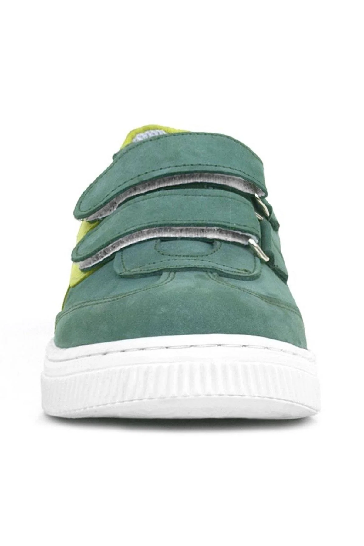 Rakerplus Hakiki Deri Yeşil Cırtlı Çocuk Spor Ayakkabı