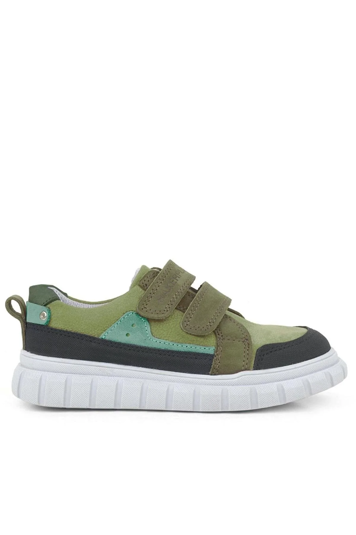 Rakerplus Hakiki Deri Yeşil Cırtlı Günlük Spor Çocuk Okul Ayakkabı