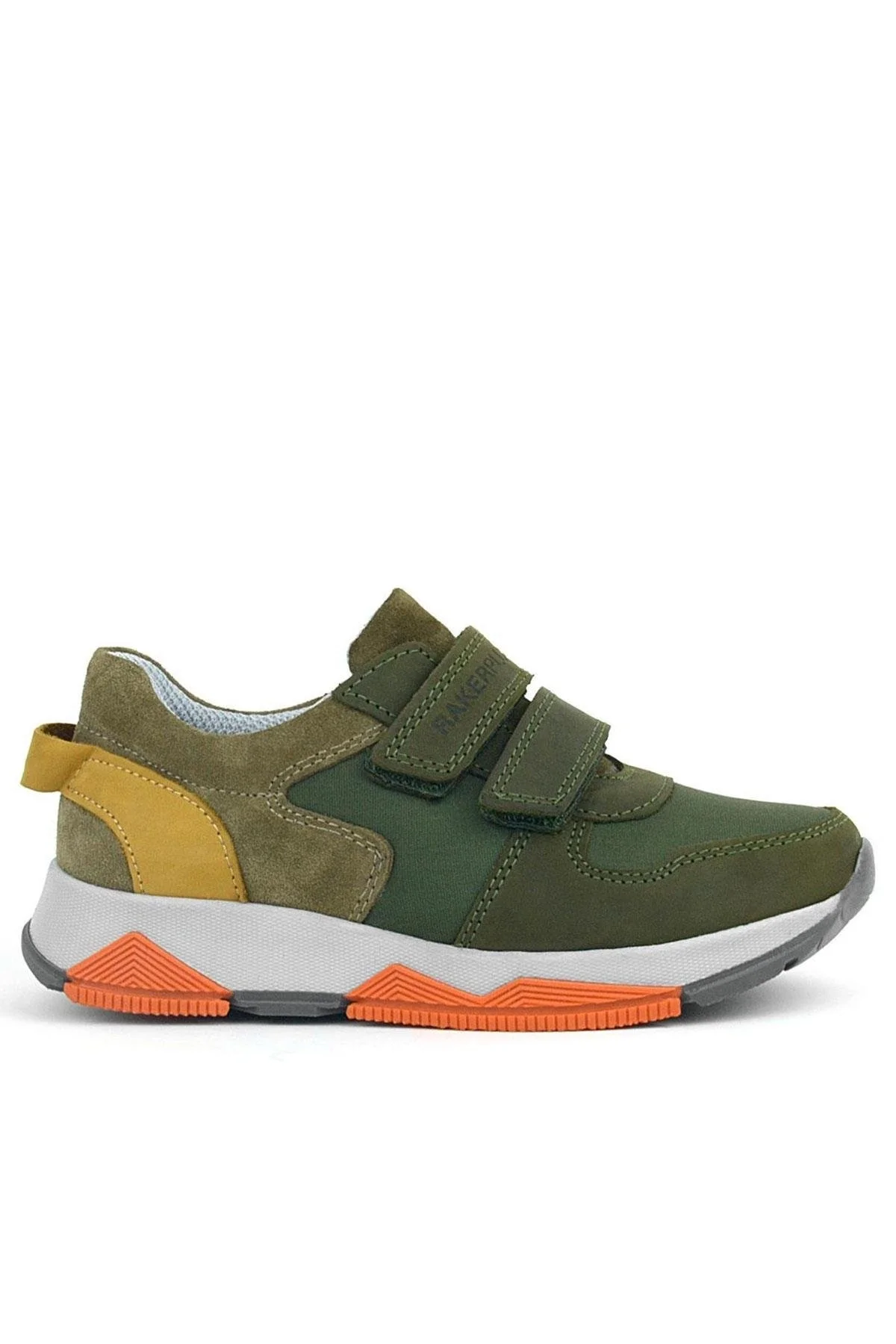 Rakerplus Hakiki Deri Yeşil Çocuk Cırtlı Sneakers Spor Ayakkabı