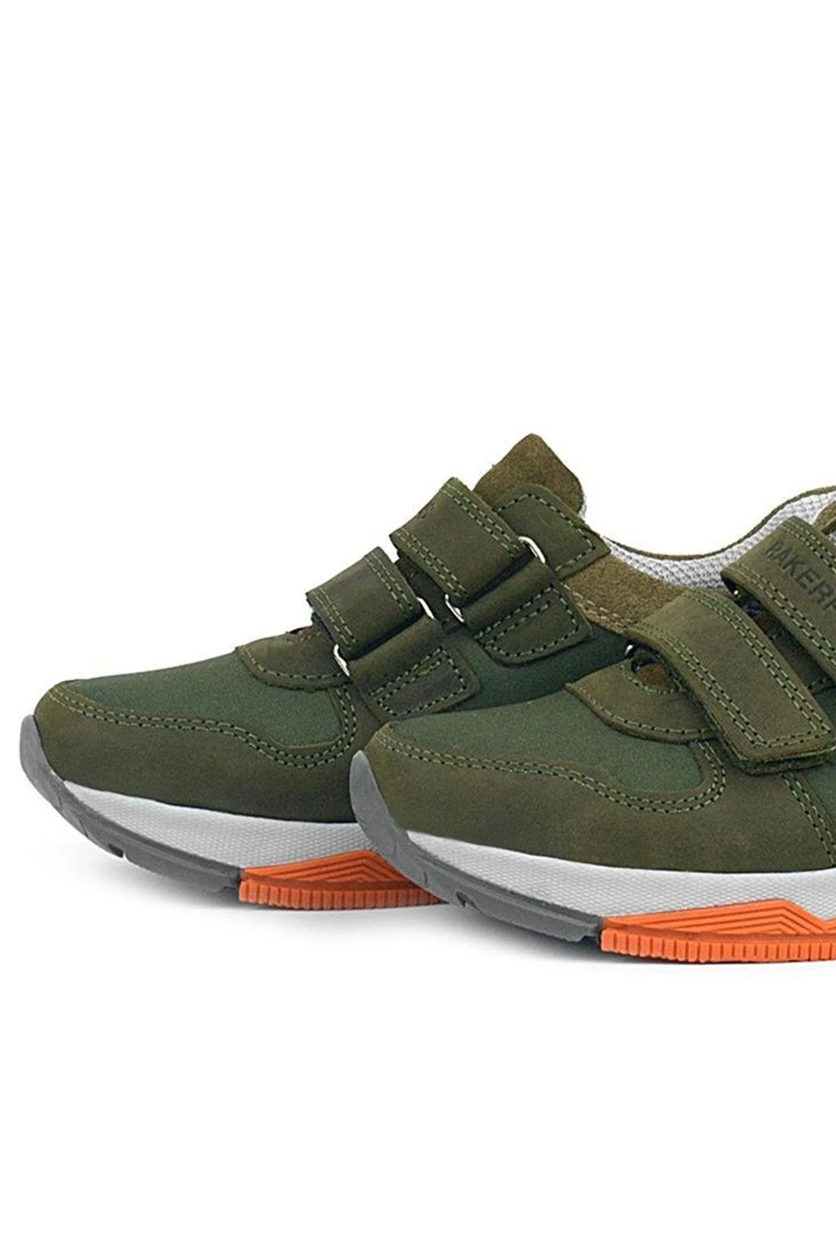 Rakerplus Hakiki Deri Yeşil Çocuk Cırtlı Sneakers Spor Ayakkabı