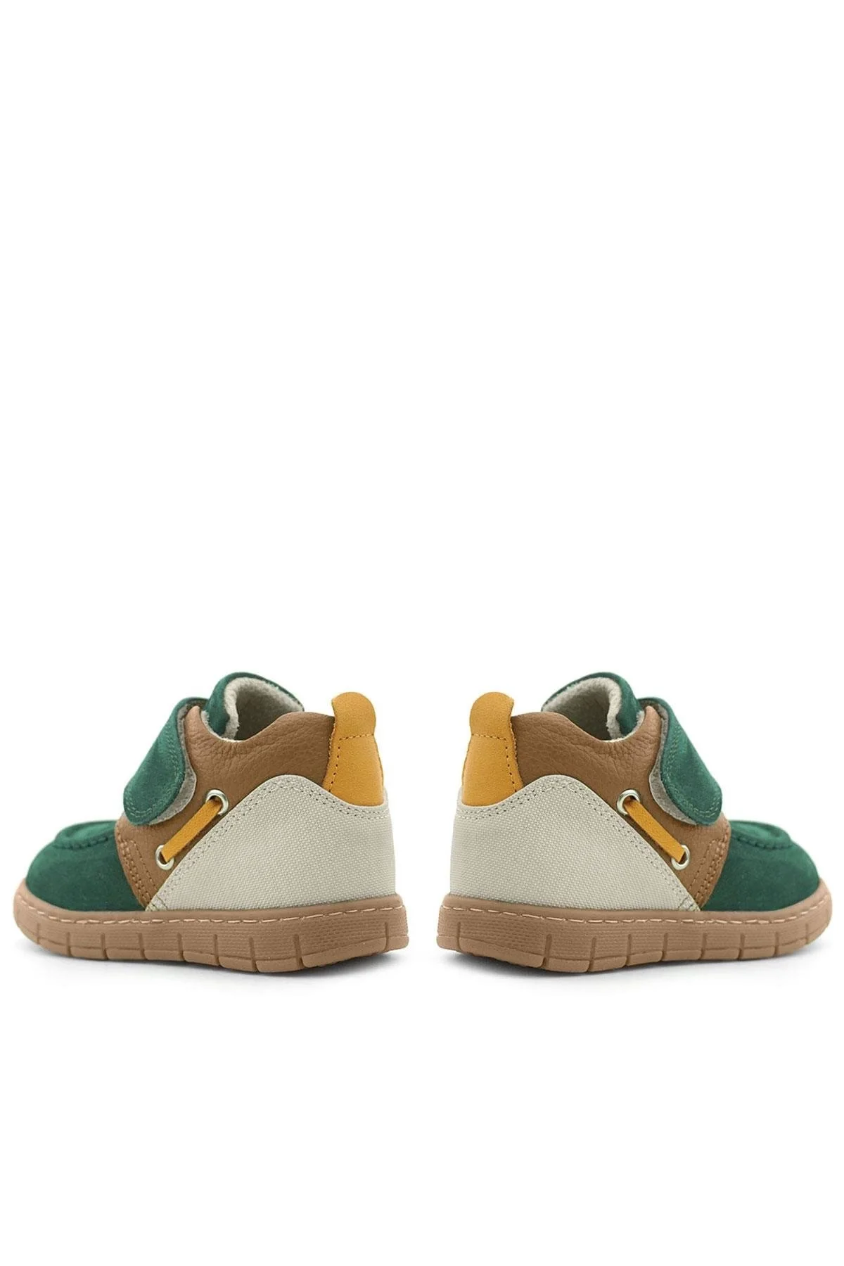 Rakerplus Hakiki Deri Yeşil Taba Cırt Cırtlı Bebek Bot