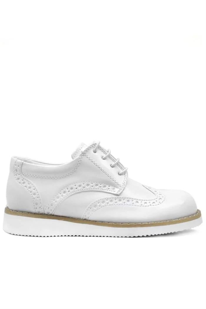 Rakerplus Hidra Beyaz Rugan Bağcıklı Erkek Çocuk Ayakkabı