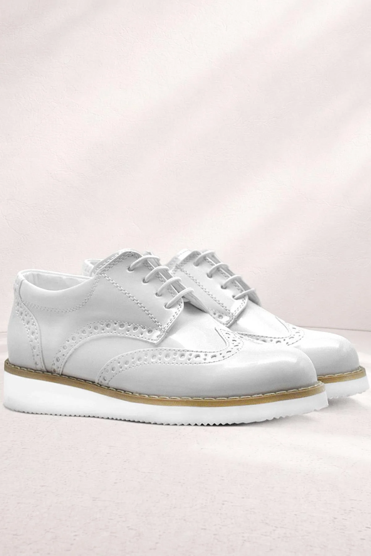 Rakerplus Hidra Beyaz Rugan Bağcıklı Günlük Erkek Genç Ayakkabı