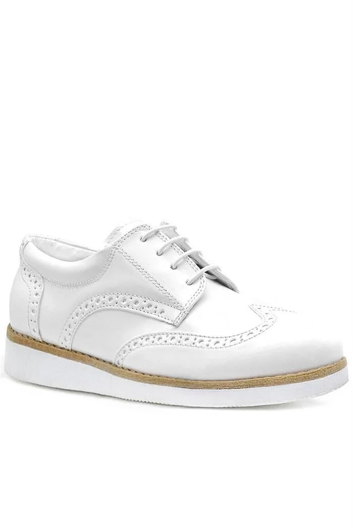 Rakerplus Hidra Beyaz Rugan Bağcıklı Günlük Erkek Genç Ayakkabı