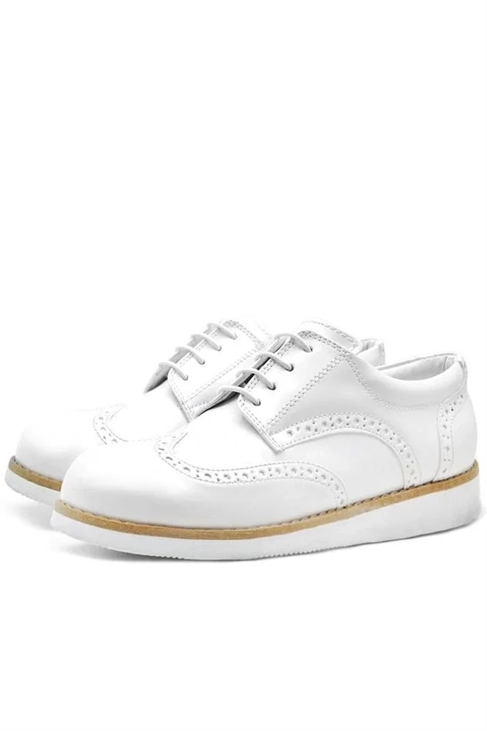 Rakerplus Hidra Beyaz Rugan Bağcıklı Günlük Erkek Genç Ayakkabı