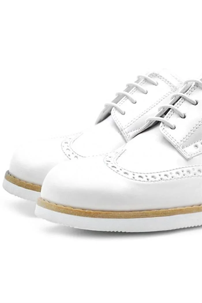 Rakerplus Hidra Beyaz Rugan Bağcıklı Günlük Erkek Genç Ayakkabı