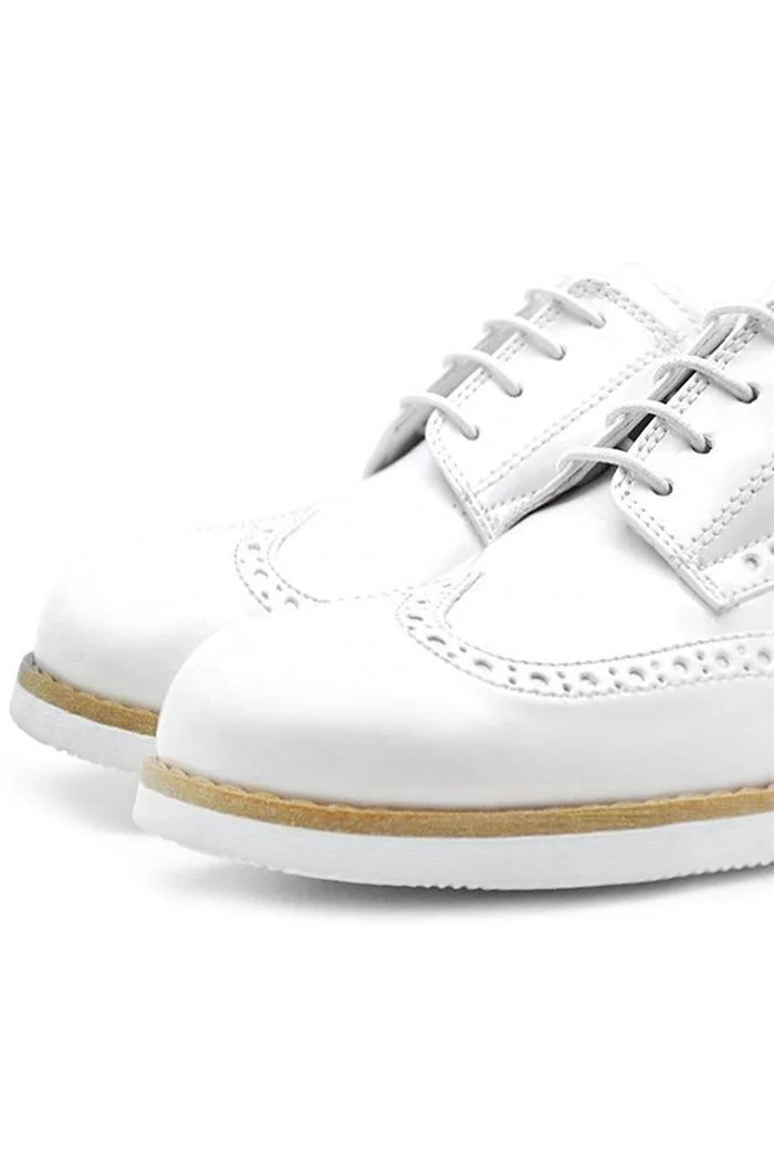 Rakerplus Hidra Beyaz Rugan Bağcıklı Günlük Erkek Genç Ayakkabı