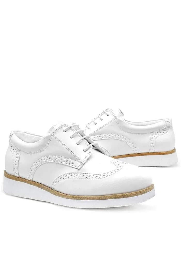 Rakerplus Hidra Beyaz Rugan Bağcıklı Günlük Erkek Genç Ayakkabı