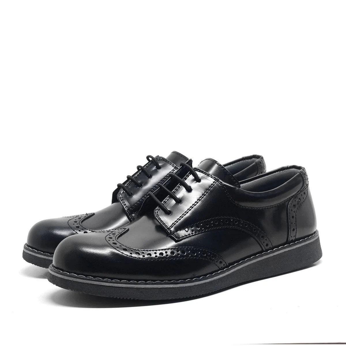 Rakerplus Hidra Hakiki Deri Rugan Erkek Genç Okul Ayakkabı