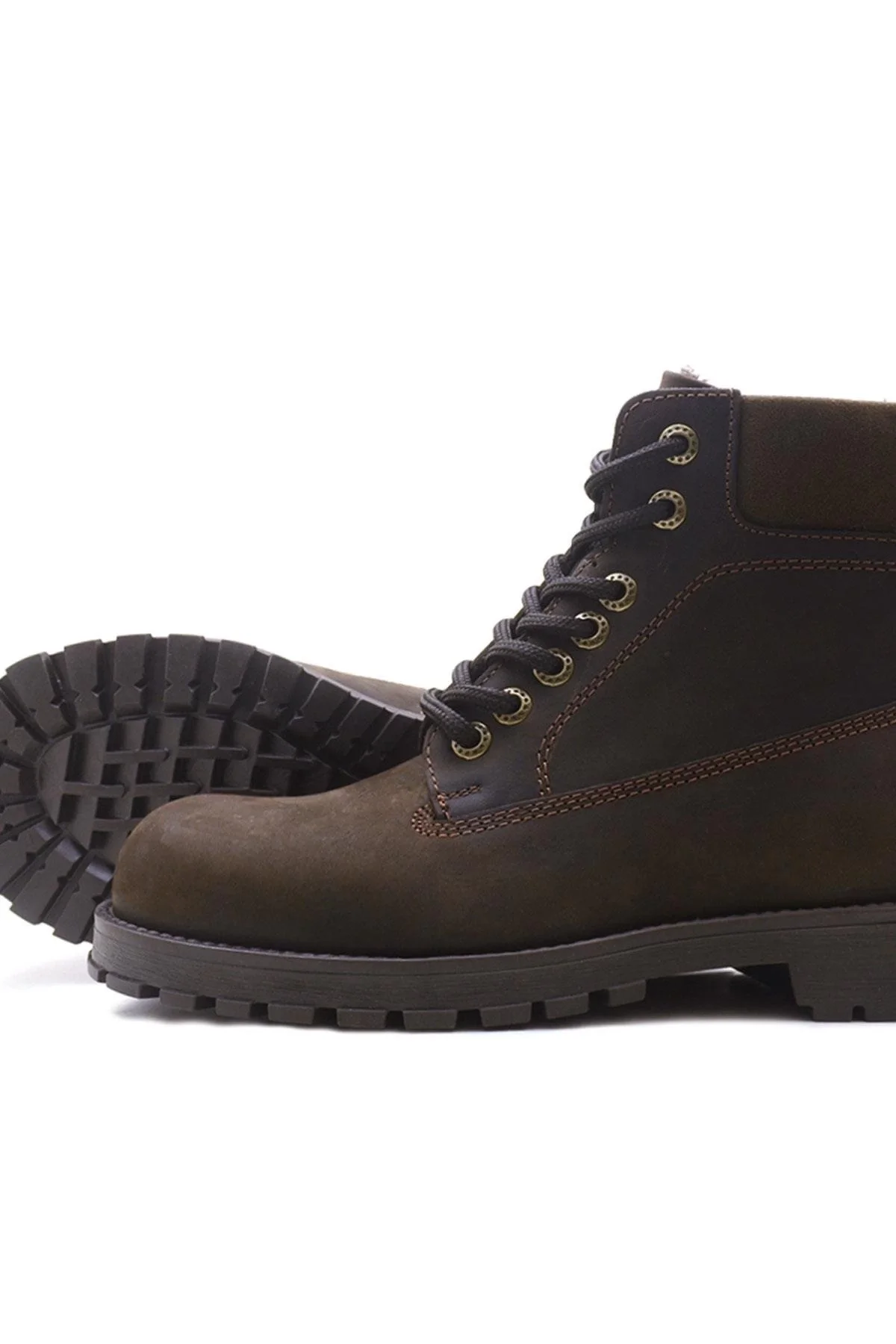 Rakerplus Kahverengi Fermuarlı Hakiki Deri Çocuk Bot