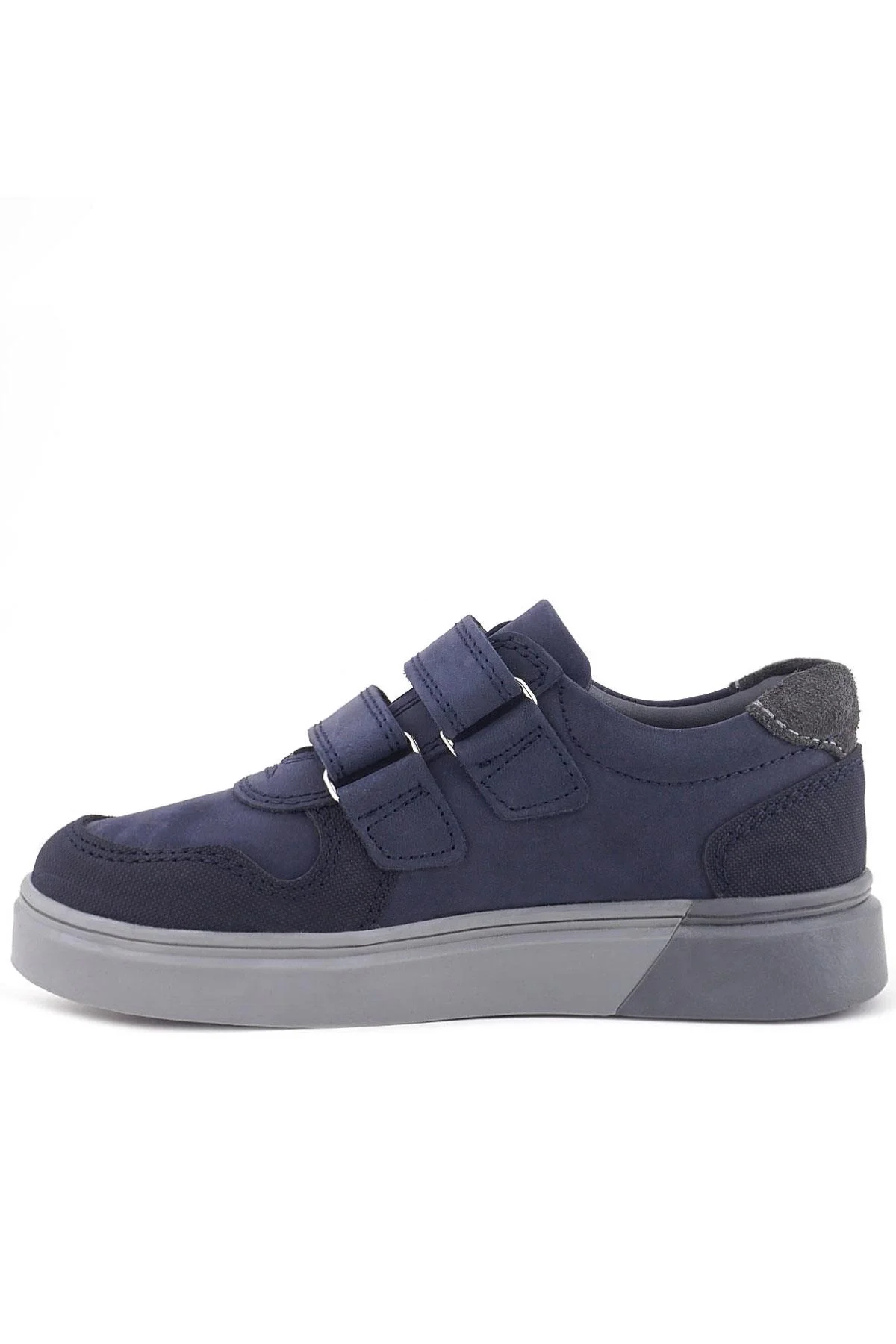 Rakerplus Lacivert Nubuk Cırtlı Hakiki Deri Erkek Çocuk Okul Ayakkabı