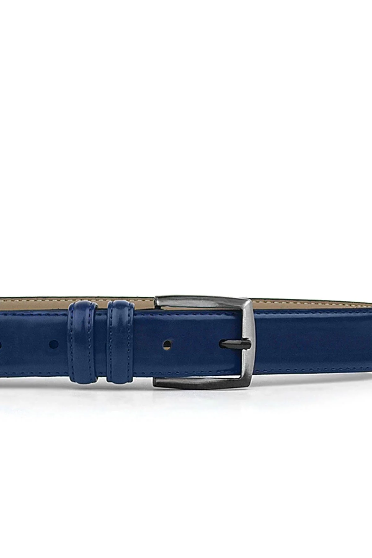 Rakerplus Lacivert Rugan 3,5 Cm Erkek Çocuk Kemeri (85- 110 Cm)