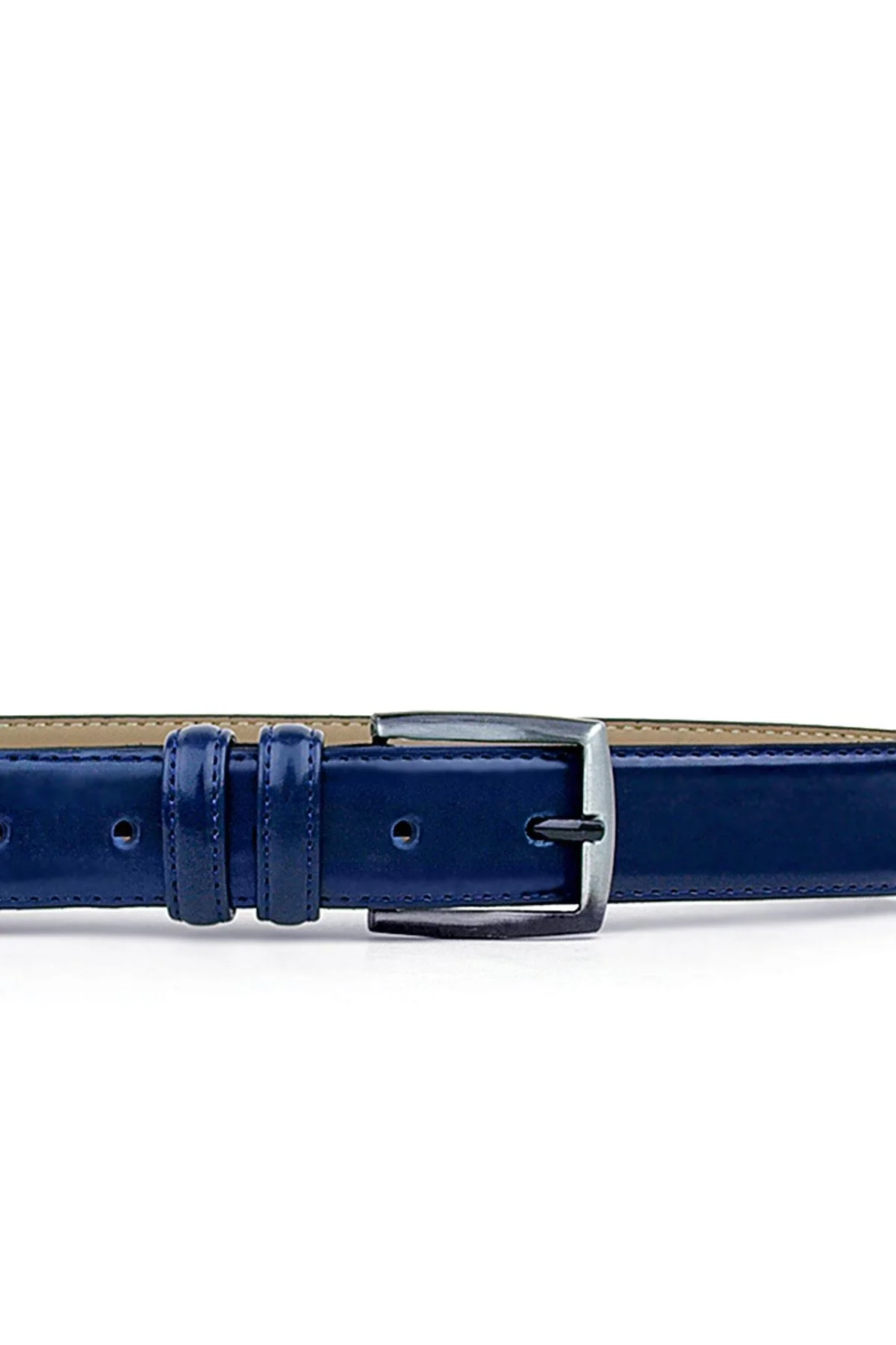 Rakerplus Lacivert Rugan 3,5 Cm Erkek Çocuk Kemeri (85- 110 Cm)