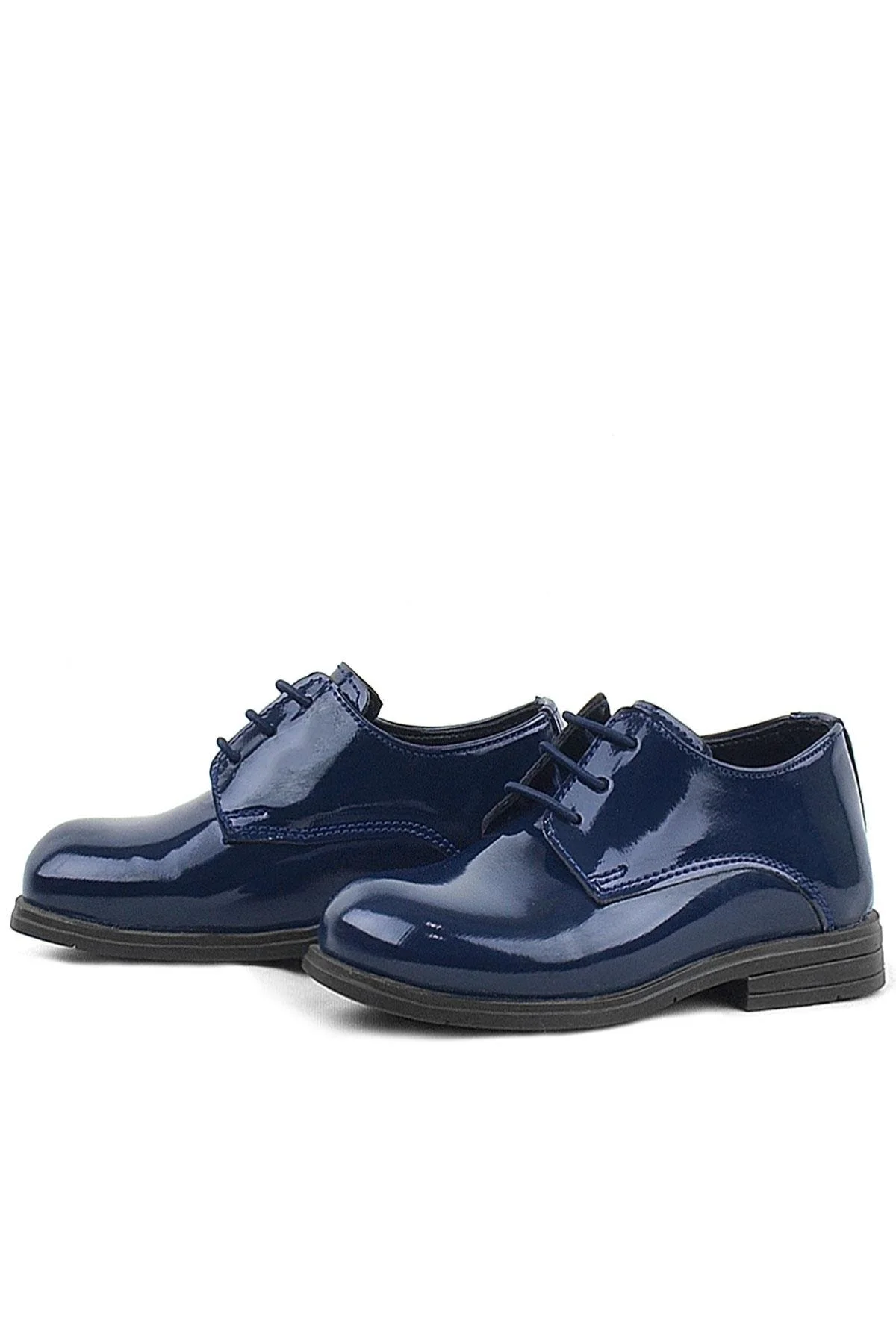 Rakerplus Lacivert Rugan Bağcıklı Oxford Çocuk Okul Ayakkabısı