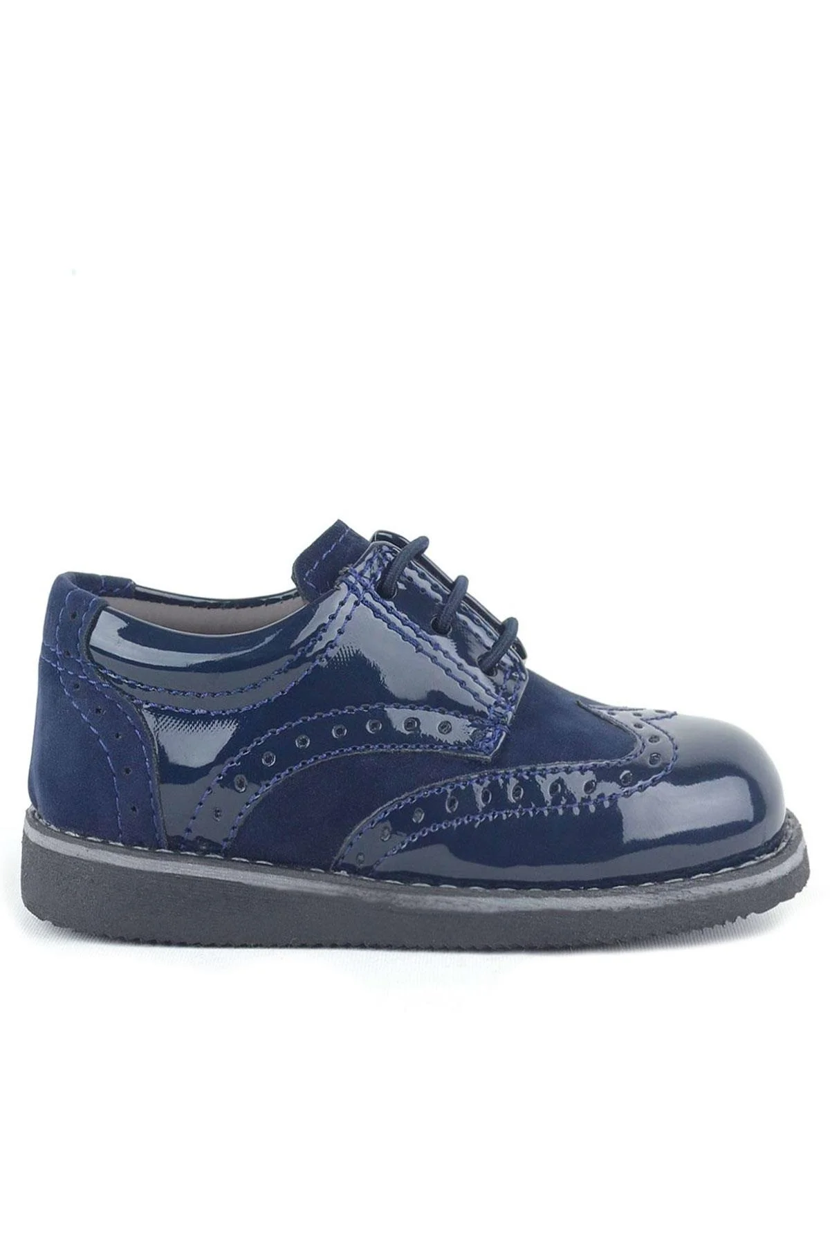 Rakerplus Lacivert Rugan Klasik Erkek Bebek Ayakkabı
