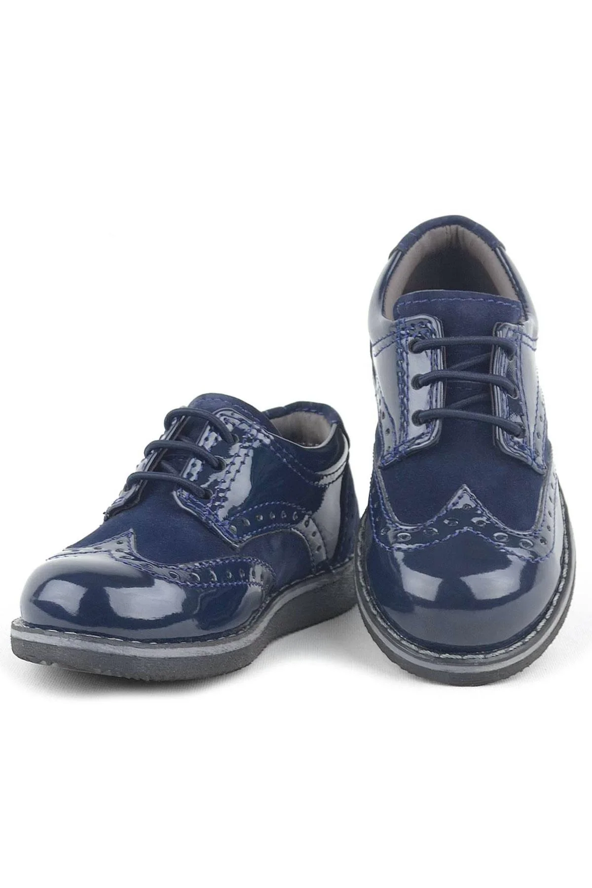 Rakerplus Lacivert Rugan Klasik Erkek Bebek Ayakkabı
