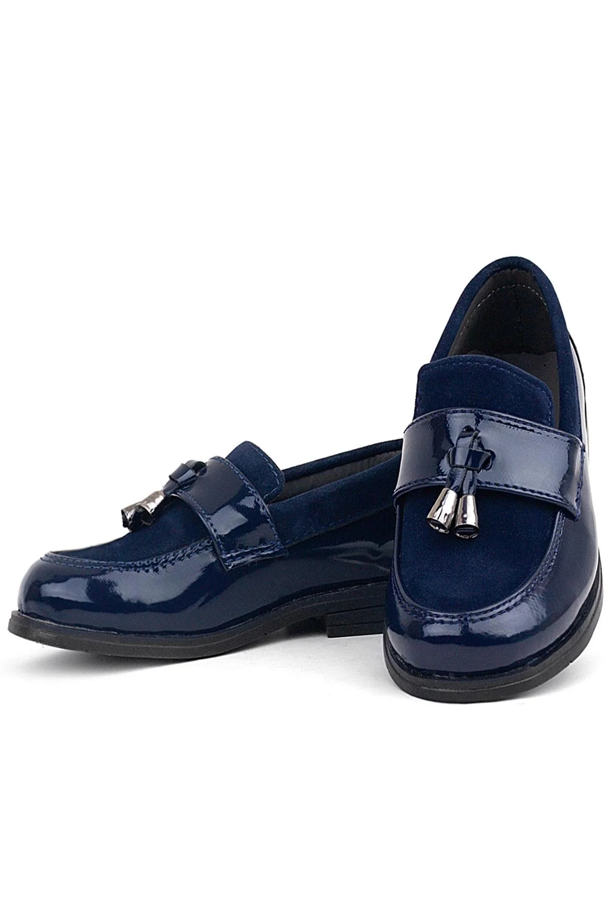 Rakerplus Lacivert Rugan Loafer Erkek Bebek Ayakkabı