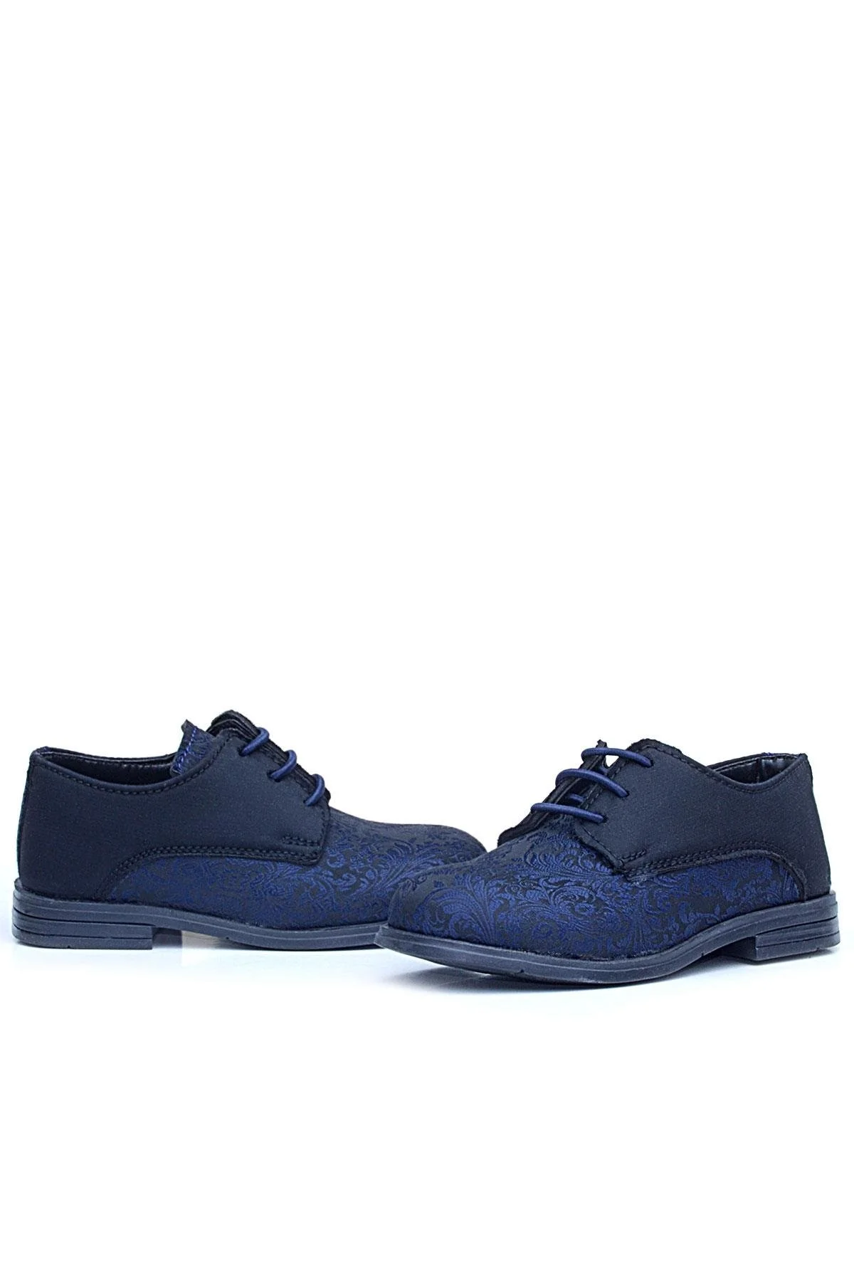 Rakerplus Lacivert Siyah Bağcıklı Takım Elbise Klasik Çocuk Ayakkabı