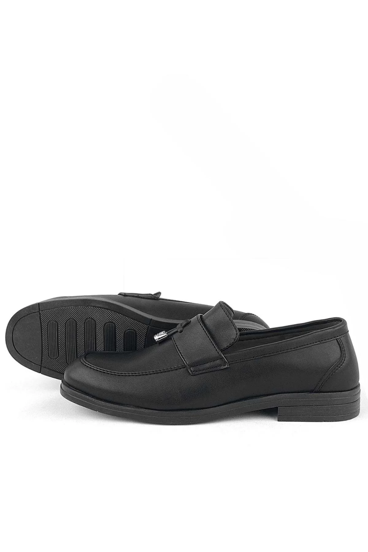 Rakerplus Loafer Siyah Mat Erkek Klasik Çocuk Ayakkabı