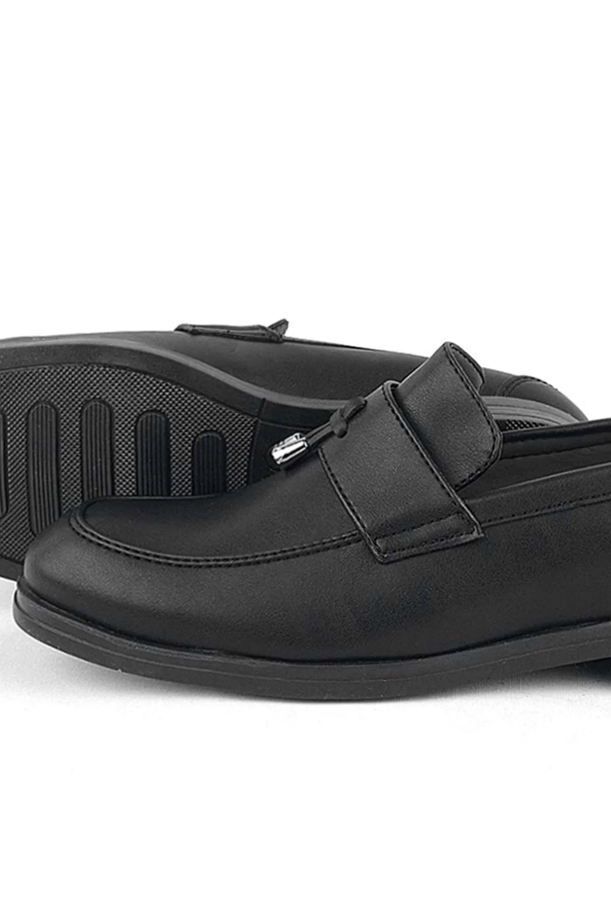 Rakerplus Loafer Siyah Mat Erkek Klasik Çocuk Ayakkabı