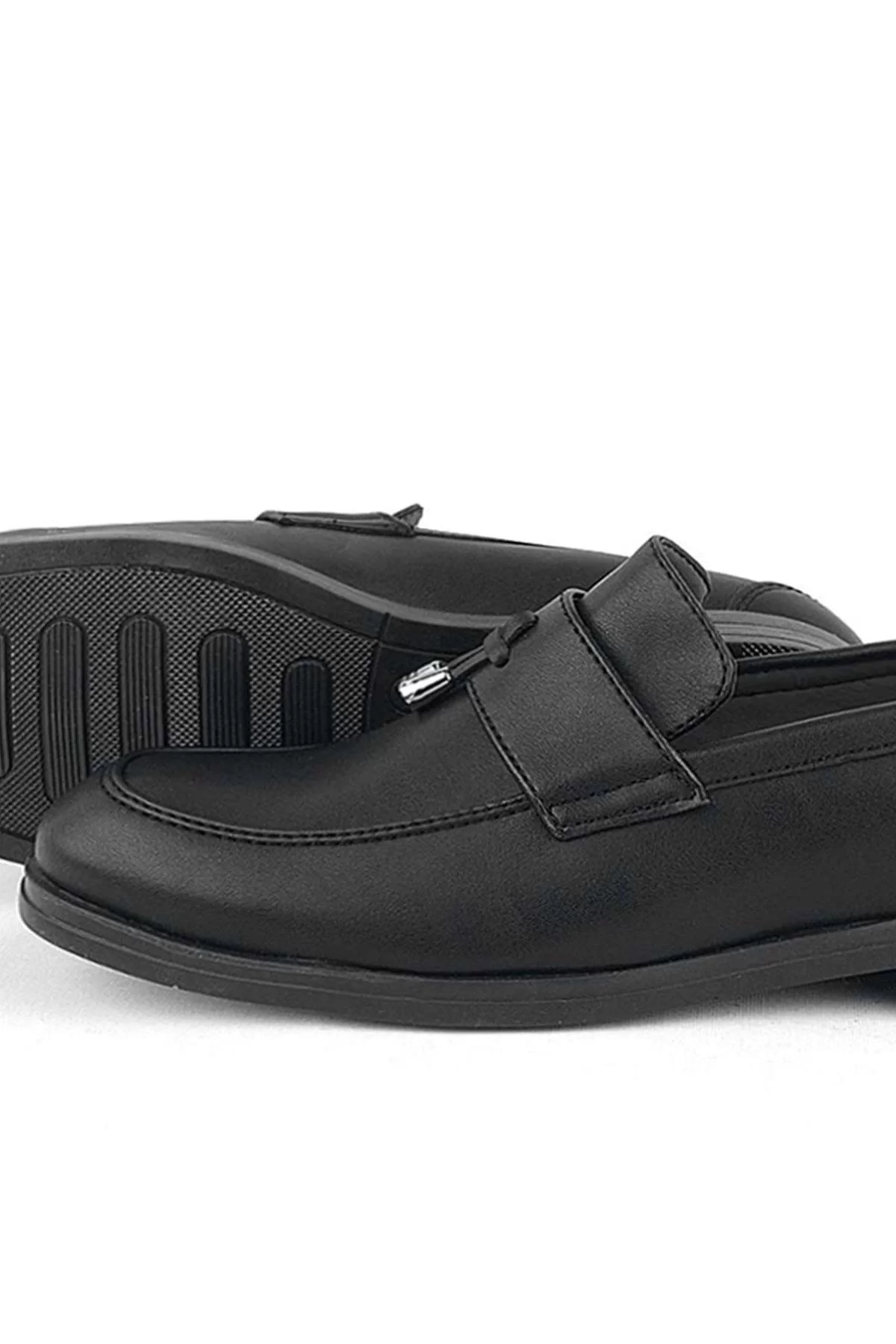 Rakerplus Loafer Siyah Mat Erkek Klasik Çocuk Ayakkabı
