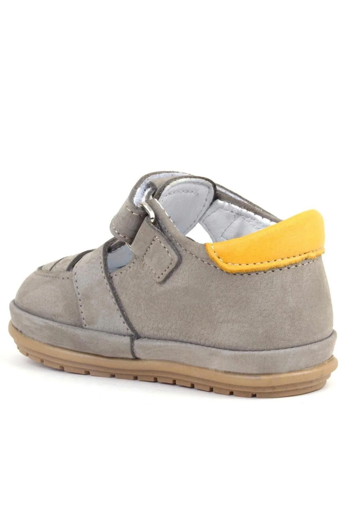 Rakerplus Muppet Hakiki Deri Kum Rengi Cırtlı Anatomik Bebek Sandalet Ayakkabı