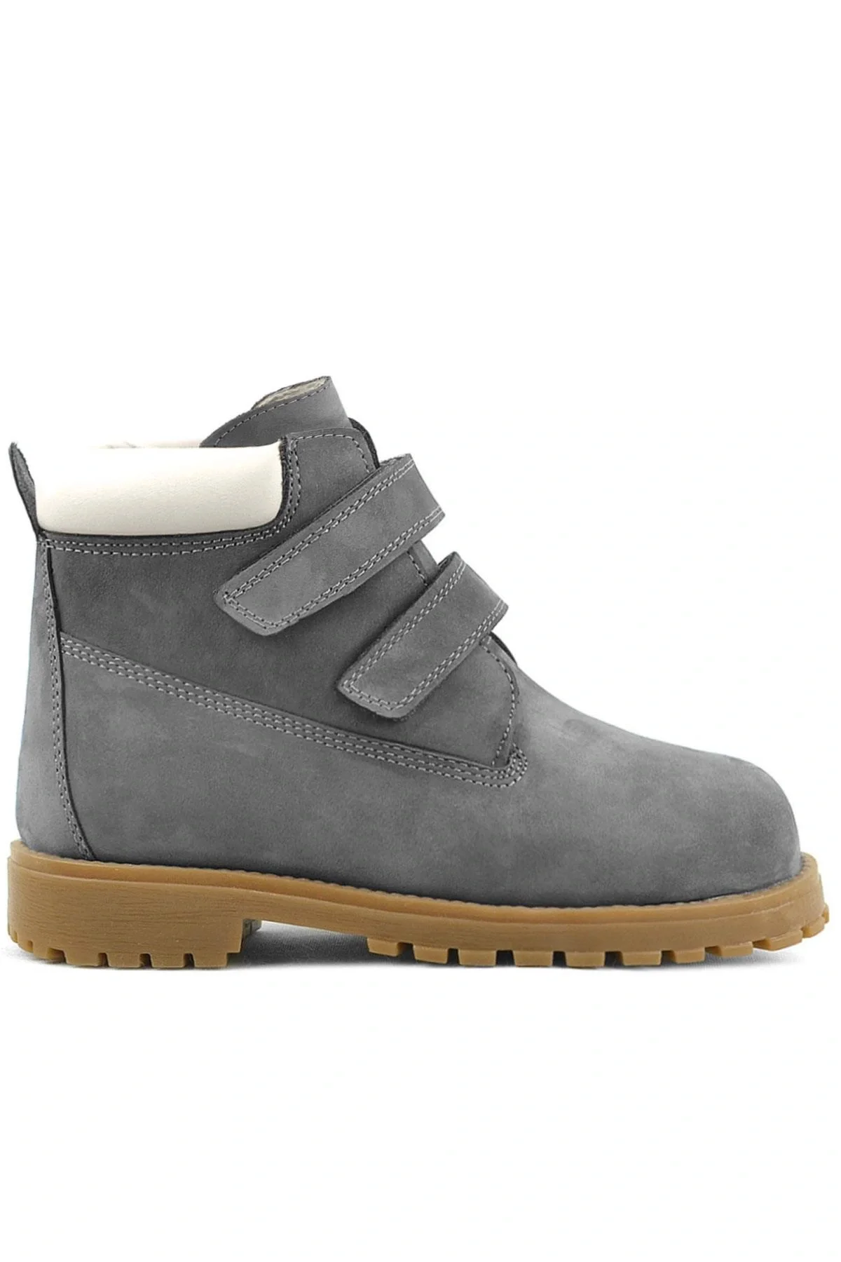 Rakerplus Neson Hakiki Deri Gri Cırtlı Çocuk Bot