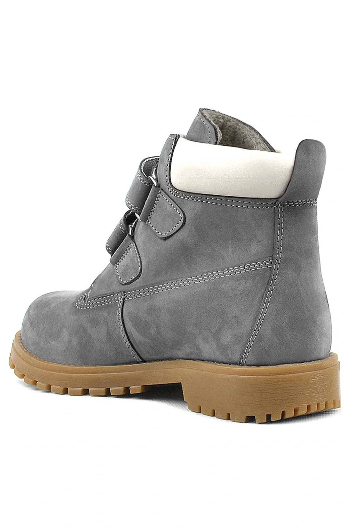 Rakerplus Neson Hakiki Deri Gri Cırtlı Çocuk Bot