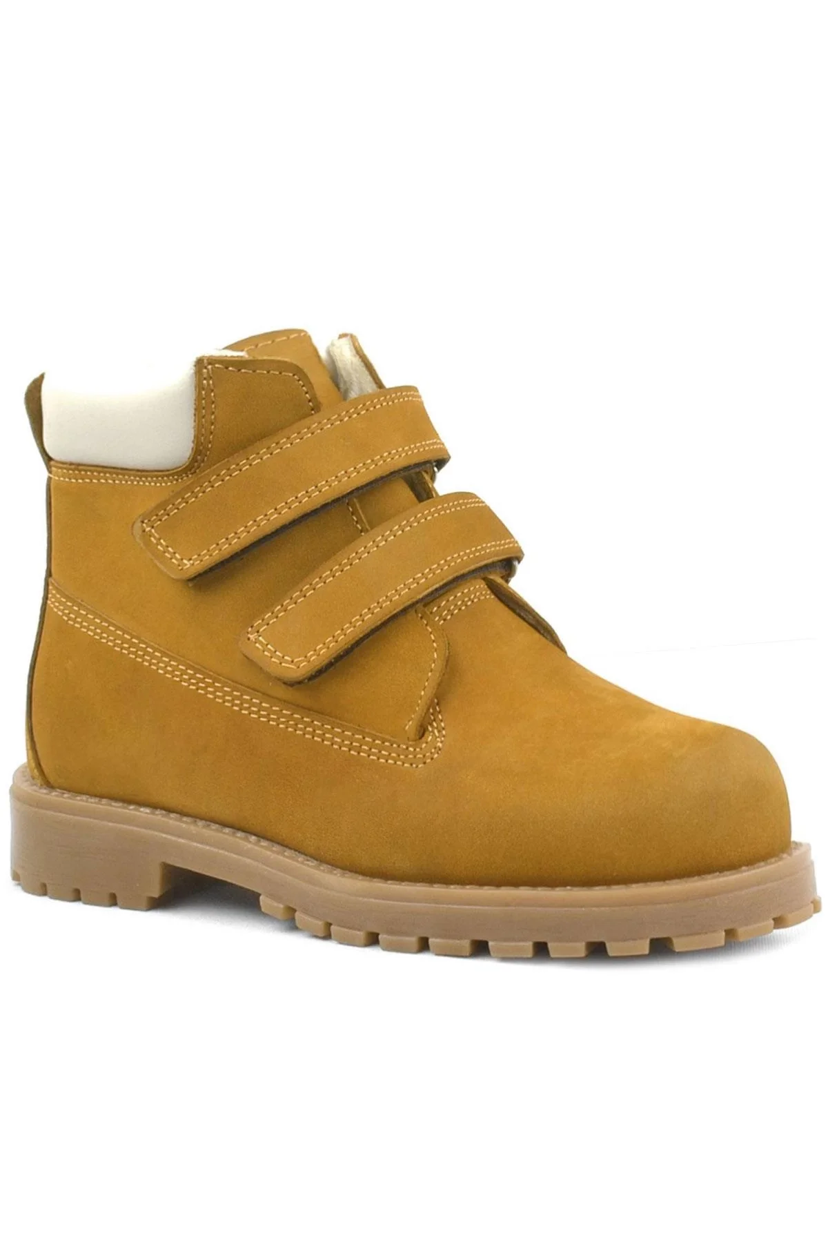 Rakerplus Neson Hakiki Deri Hardal Sarı Cırtlı Çocuk Bot