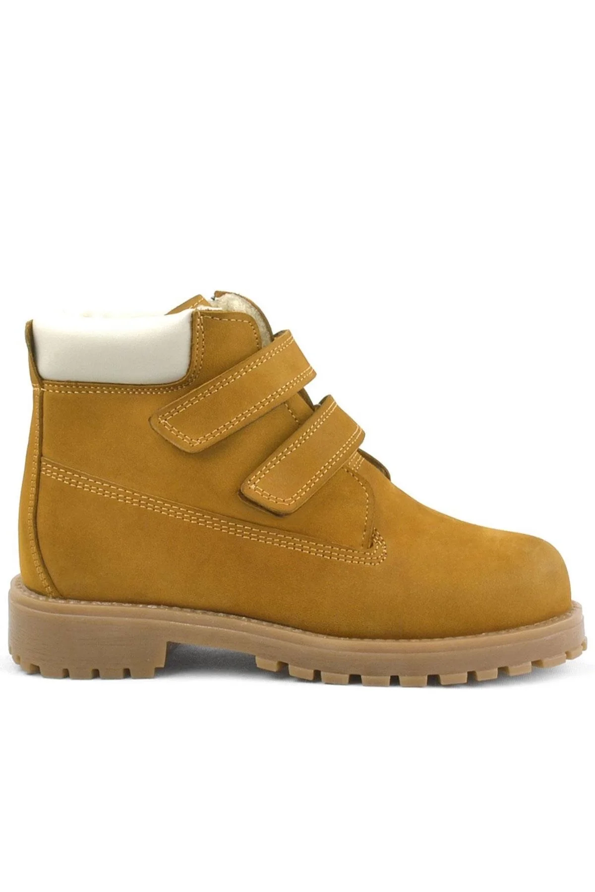 Rakerplus Neson Hakiki Deri Hardal Sarı Cırtlı Çocuk Bot