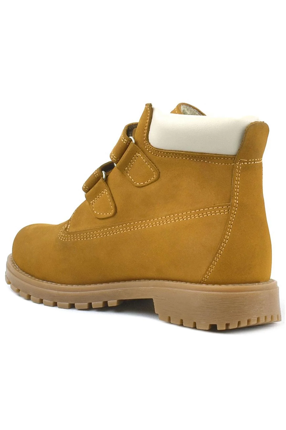 Rakerplus Neson Hakiki Deri Hardal Sarı Cırtlı Çocuk Bot