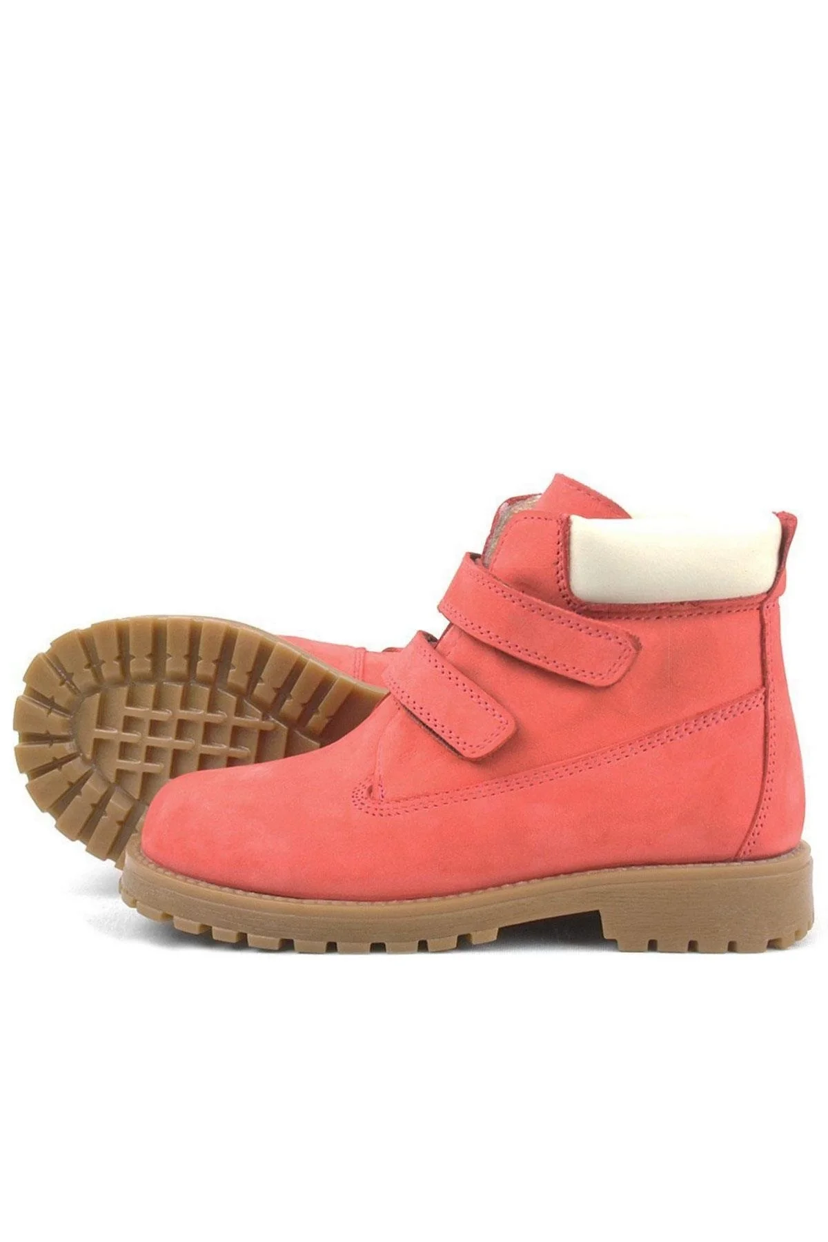 Rakerplus Neson Hakiki Deri Kırmızı Cırtlı Çocuk Bot