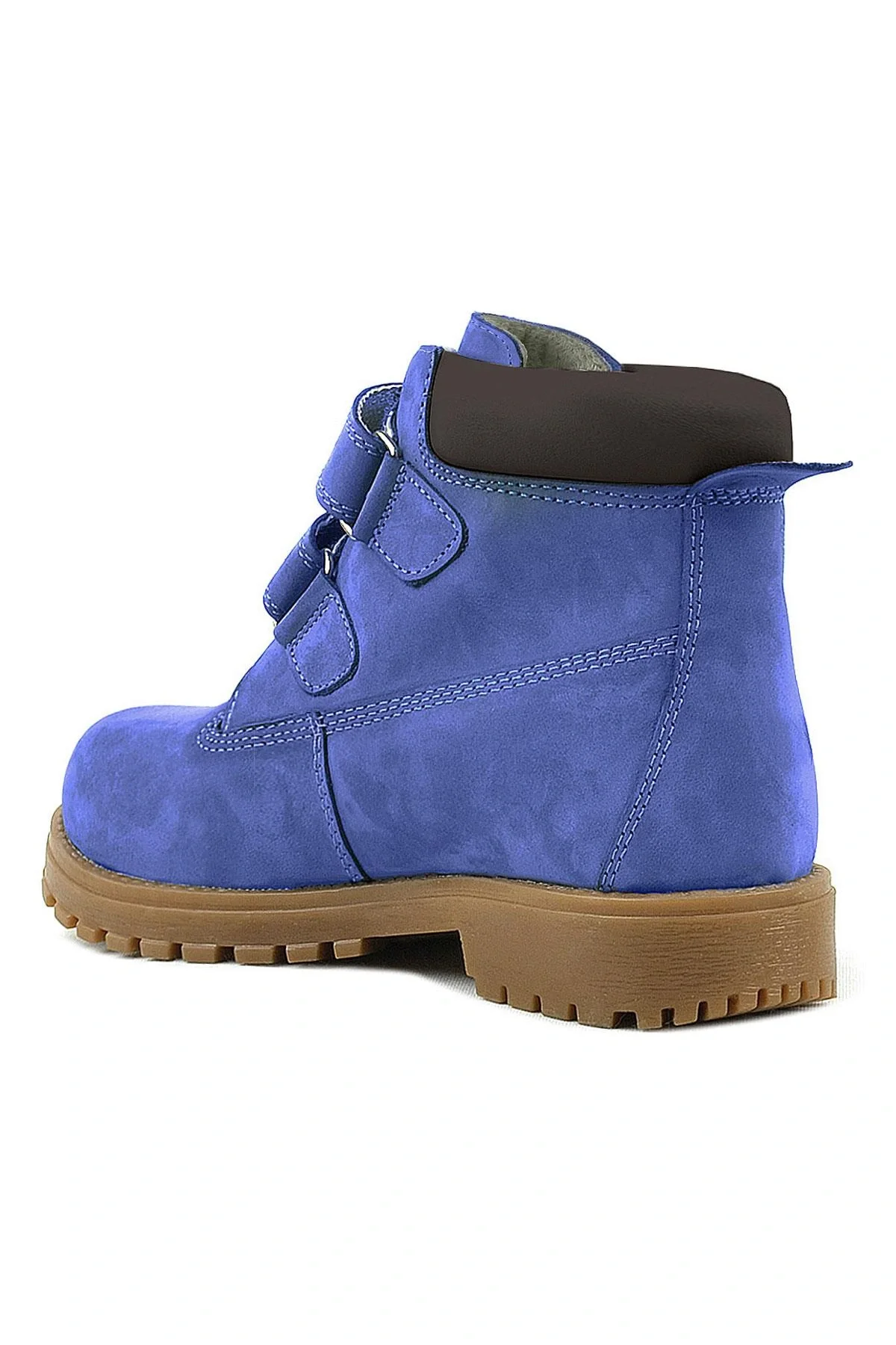 Rakerplus Neson Hakiki Deri Koyu Mavi Cırtlı Çocuk Bot