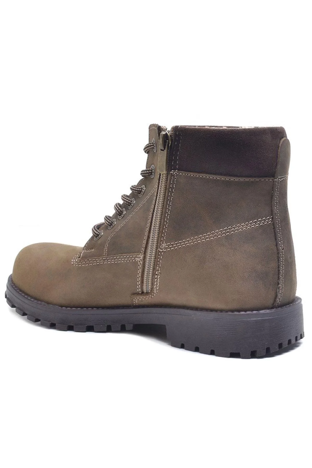 Rakerplus Neson Hakiki Deri Kum Rengi Kışlık Çocuk Bot Postal Ayakkabı