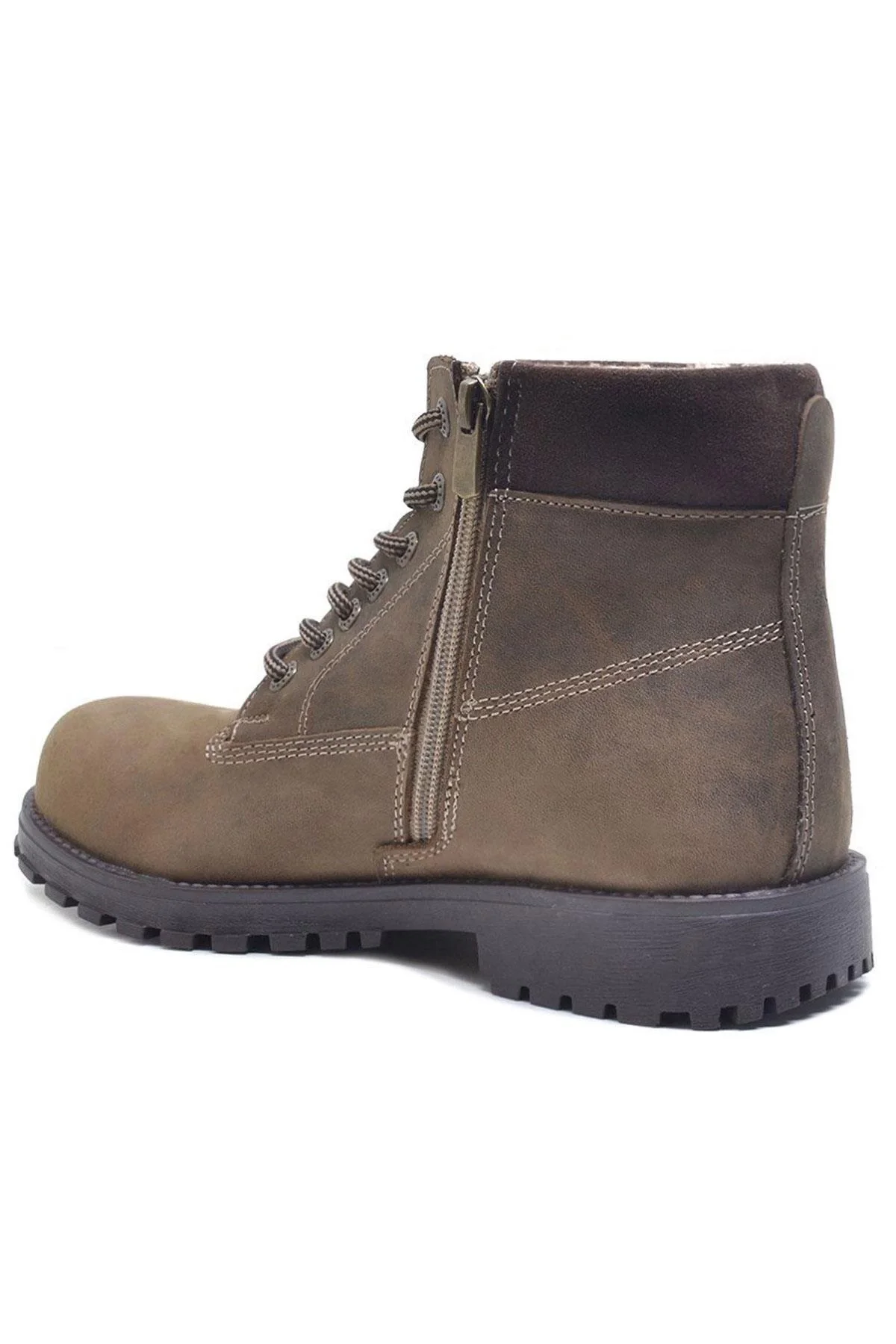 Rakerplus Neson Hakiki Deri Kum Rengi Kışlık Çocuk Bot Postal Ayakkabı