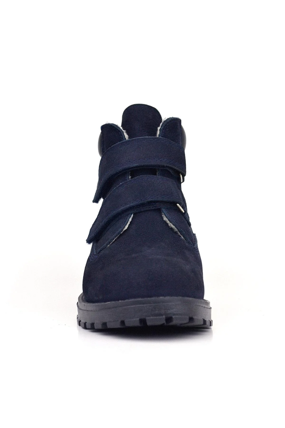 Rakerplus Neson Hakiki Deri Lacivert Nubuk Kürklü Cırtlı Çocuk Bot