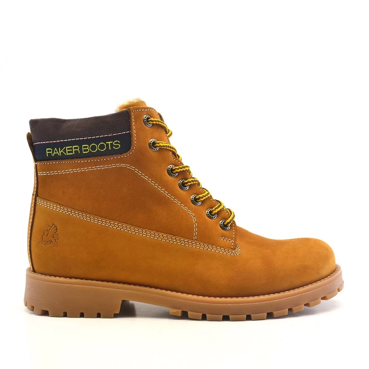 Rakerplus Neson Hakiki Deri Rahat Sarı Fermuarlı Unisex Çocuk Bot
