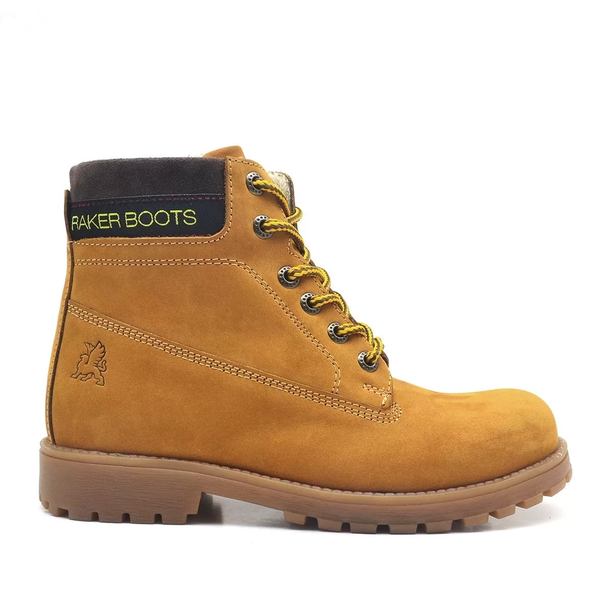 Rakerplus Neson Hakiki Deri Rahat Sarı Fermuarlı Unisex Çocuk Bot