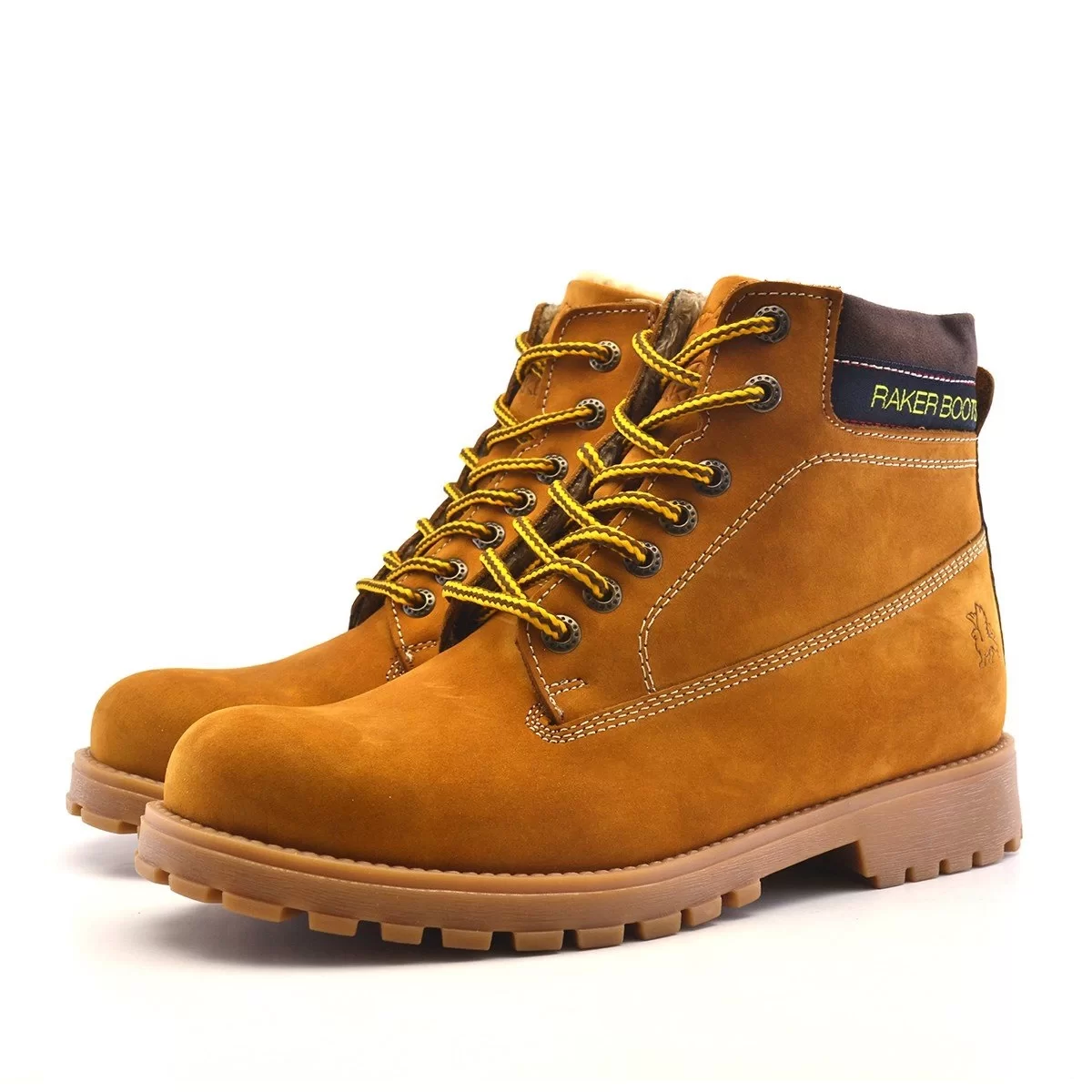Rakerplus Neson Hakiki Deri Rahat Sarı Fermuarlı Unisex Çocuk Bot