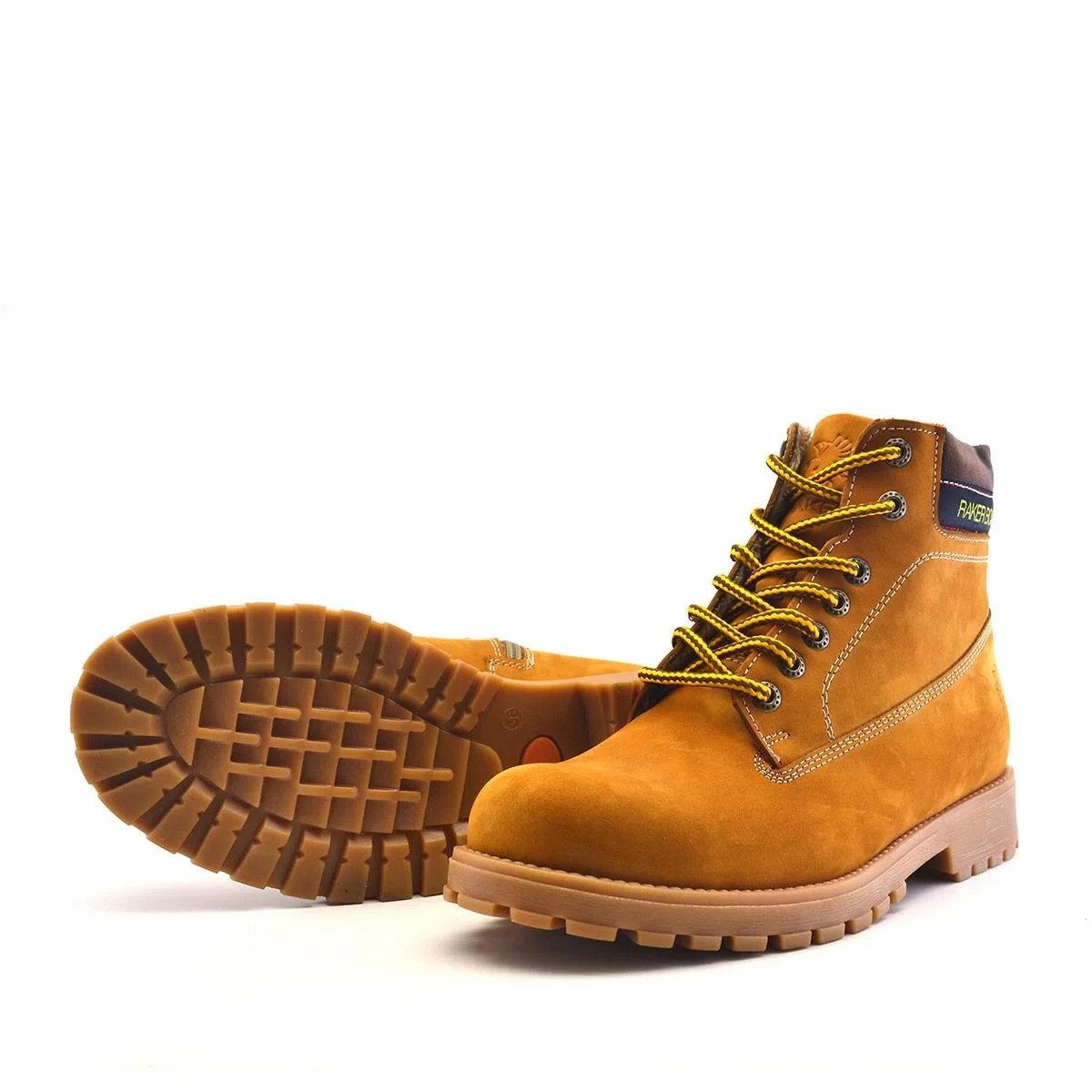 Rakerplus Neson Hakiki Deri Rahat Sarı Fermuarlı Unisex Çocuk Bot