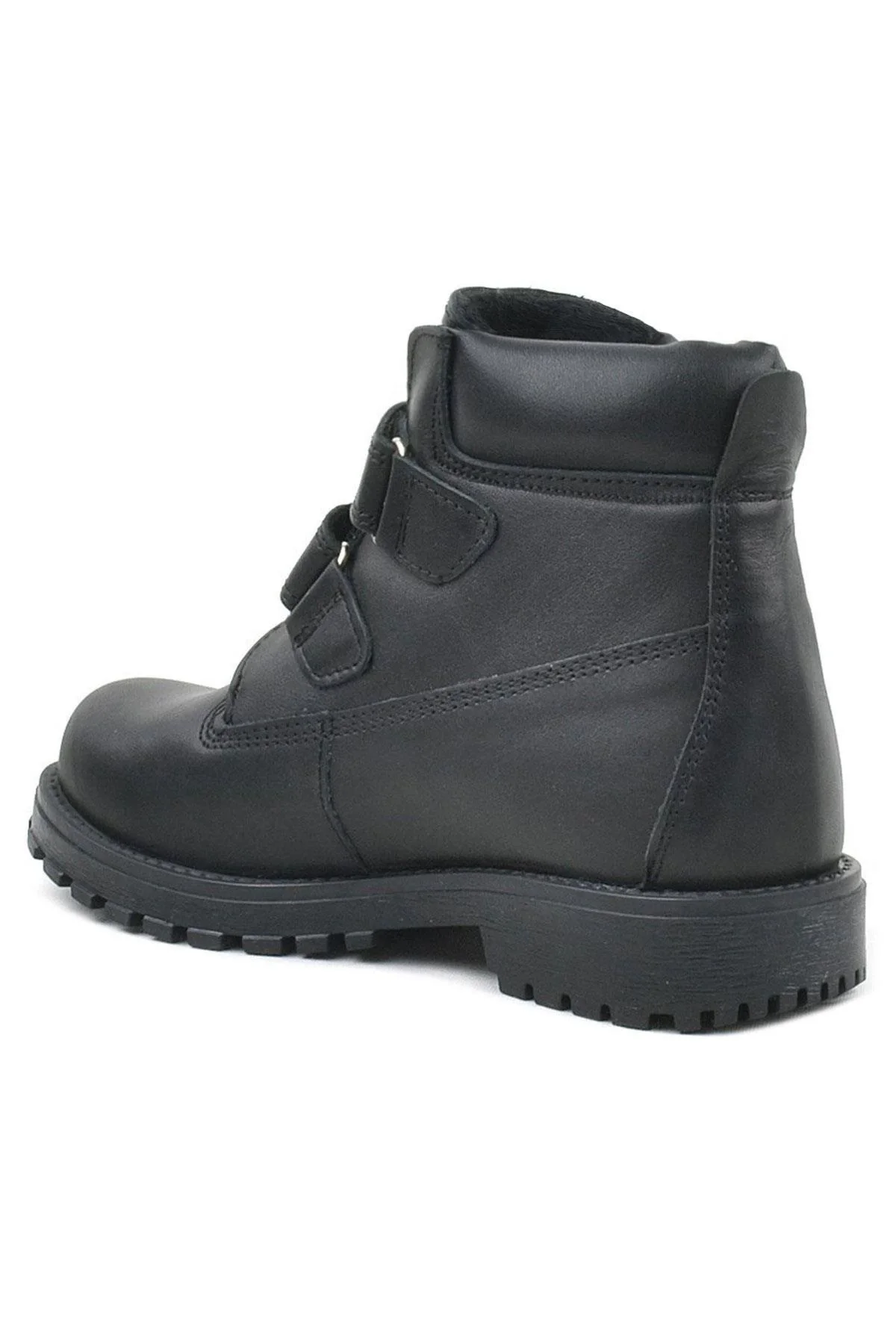 Rakerplus Neson Hakiki Deri Siyah Cırtlı Çocuk Bot