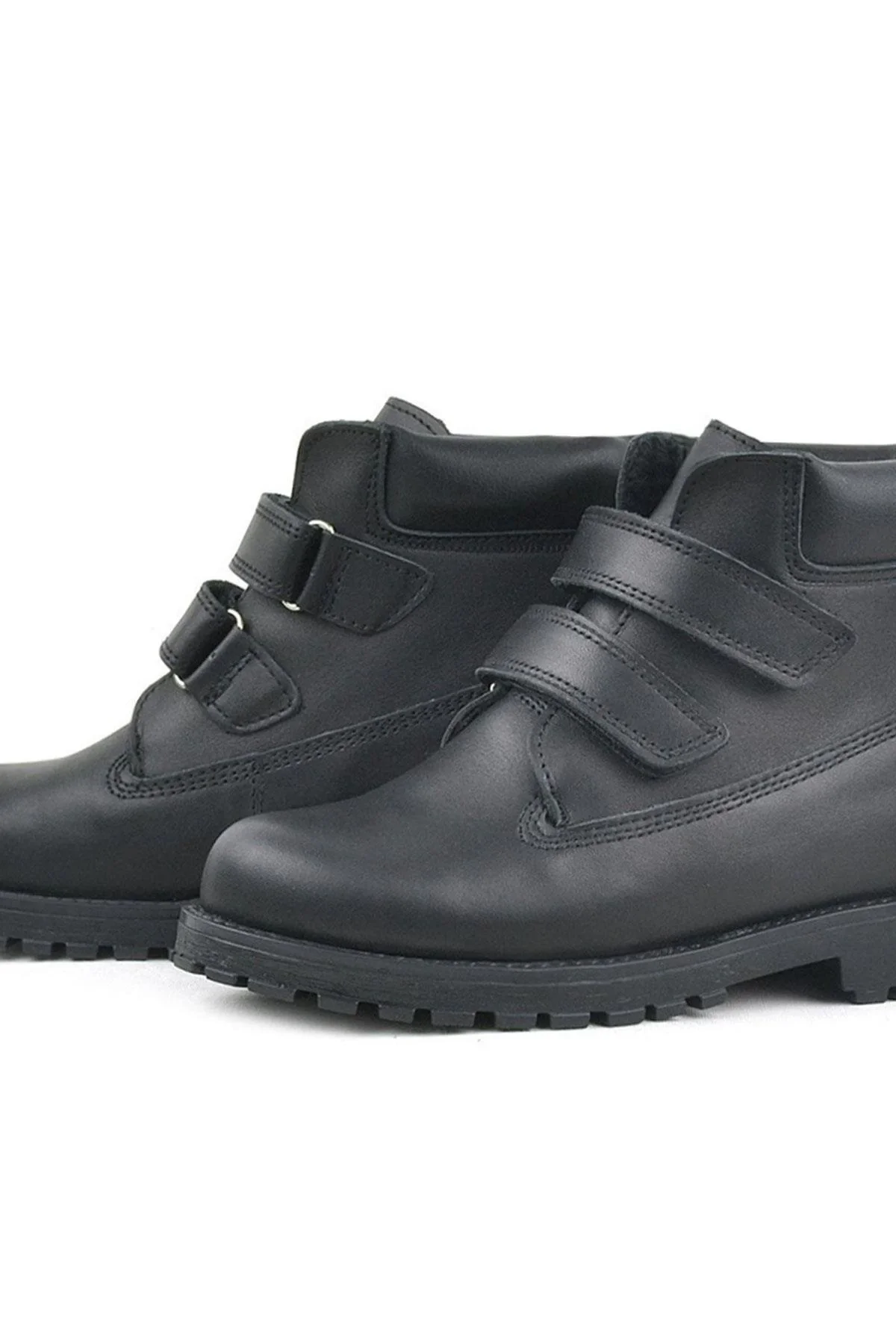 Rakerplus Neson Hakiki Deri Siyah Cırtlı Çocuk Bot