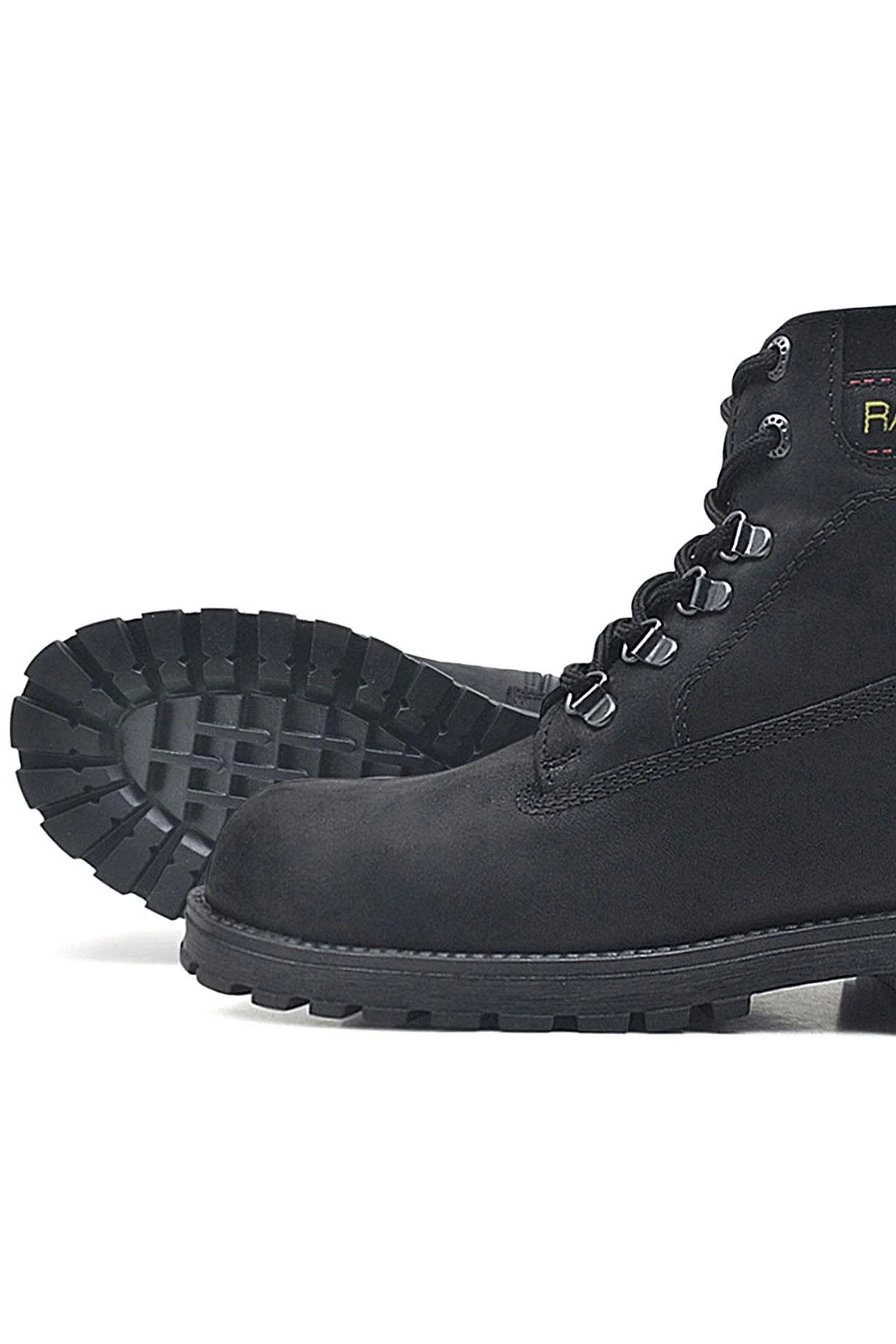 Rakerplus Neson Hakiki Deri Siyah Fermuarlı Kışlık Bot